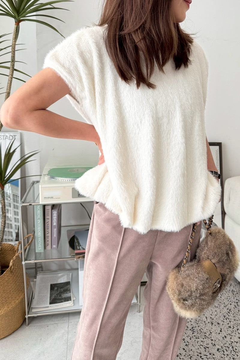 ECOファー裾バルーンTOPS(ma10-2508)