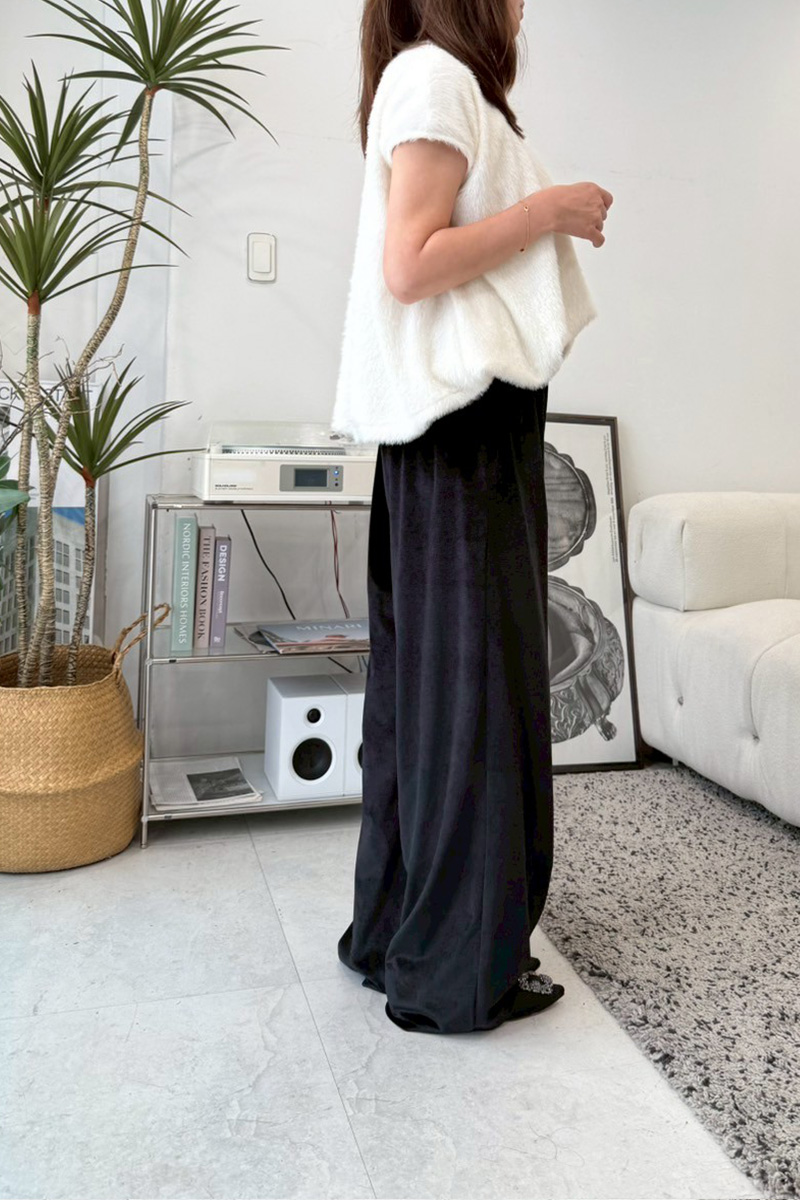 ECOファー裾バルーンTOPS(ma10-2508)