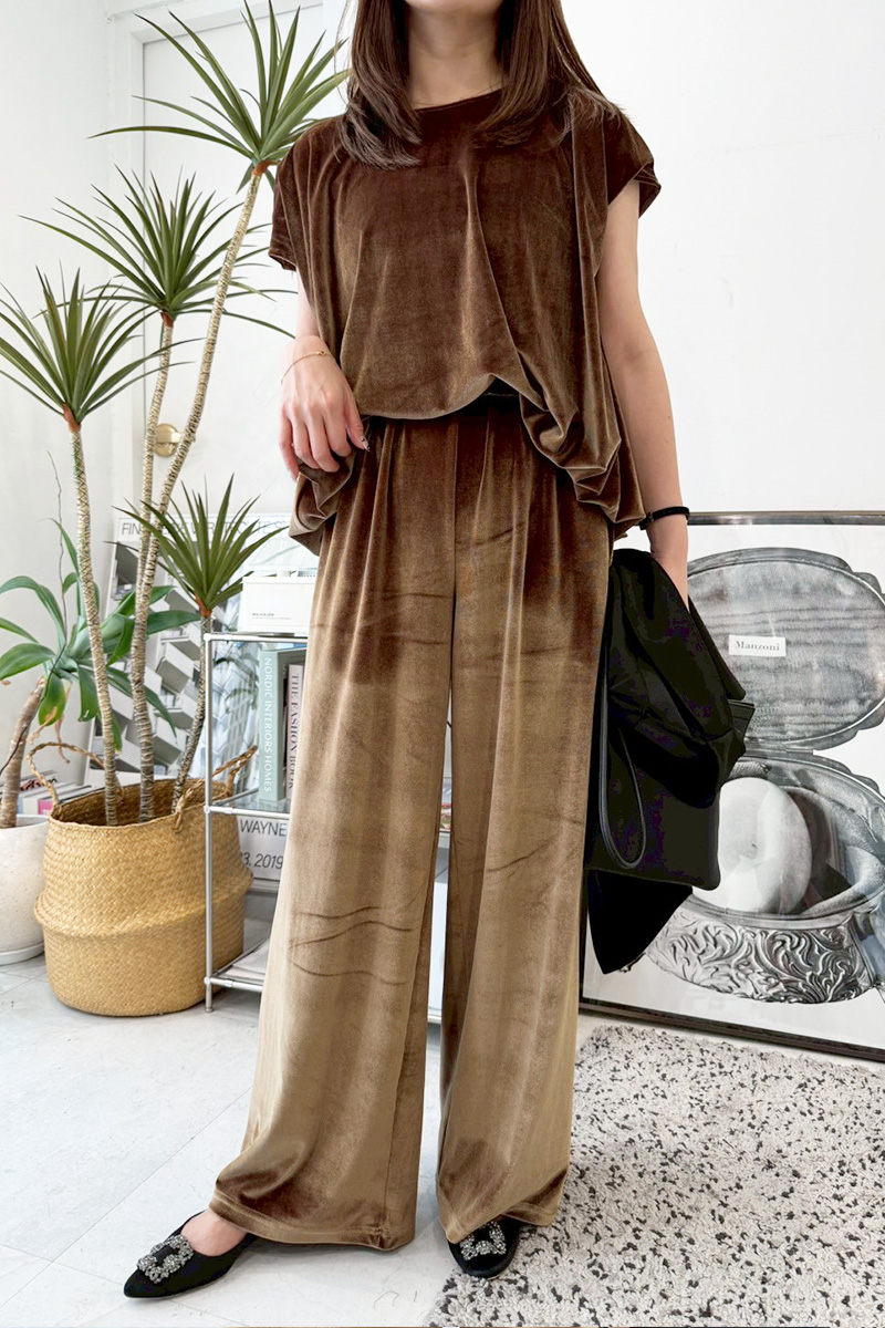 ベロア裾バルーンTOPS(ma9-2508)