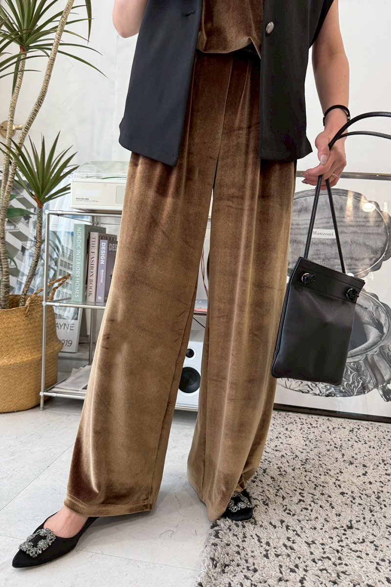 ベロアリラックスワイドパンツ(ma8-2508)
