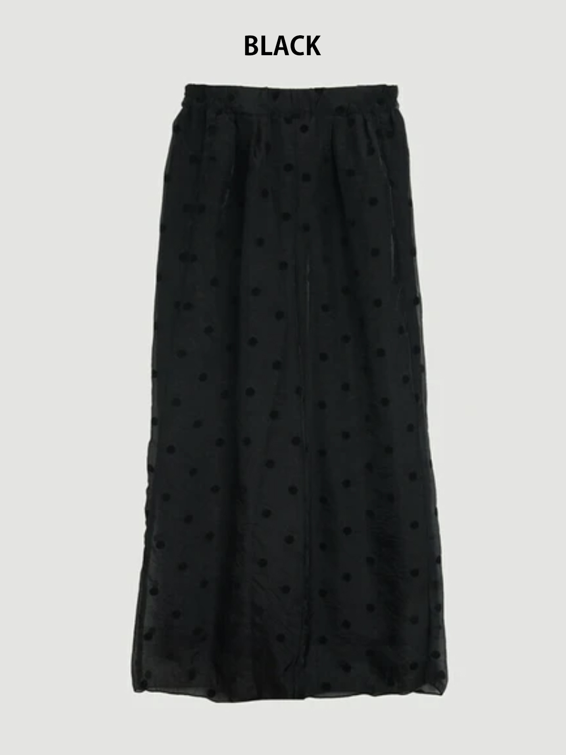 フロッキードット リラックスワイドパンツ