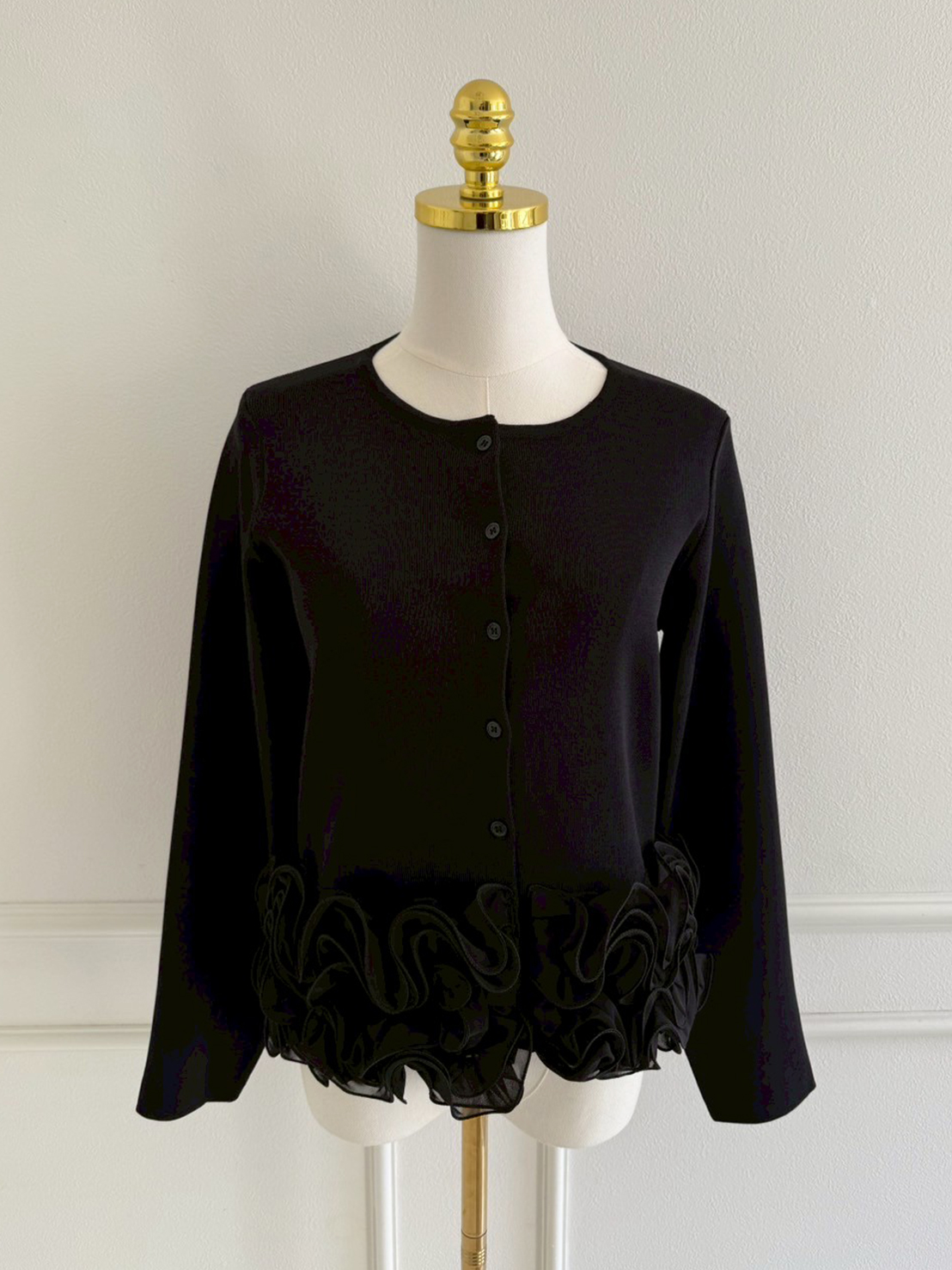 裾フリルニットカーディガン(aj014)