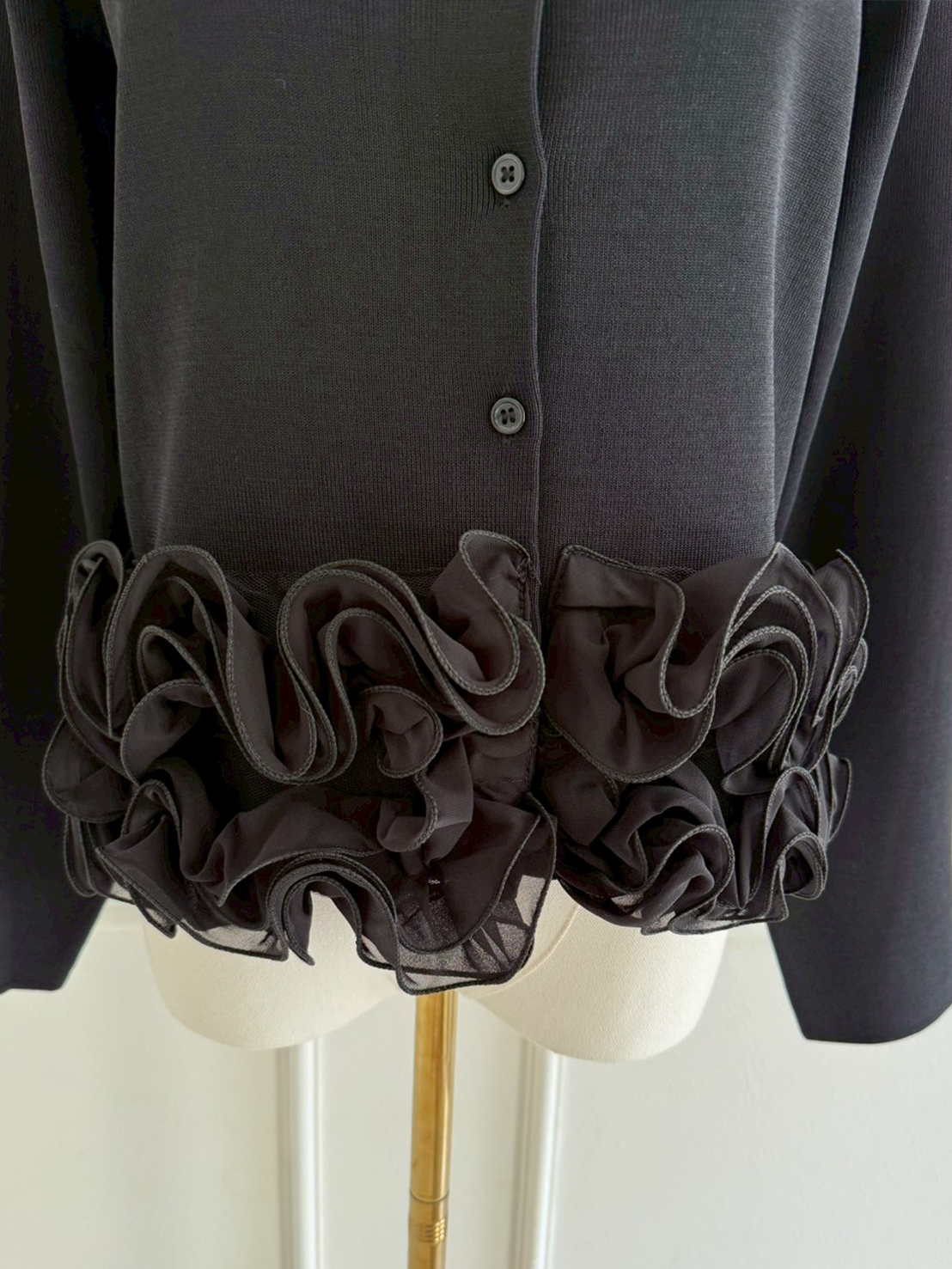 裾フリルニットカーディガン(aj014)