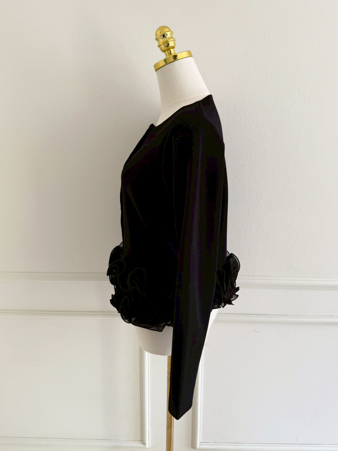 裾フリルニットカーディガン(aj014)