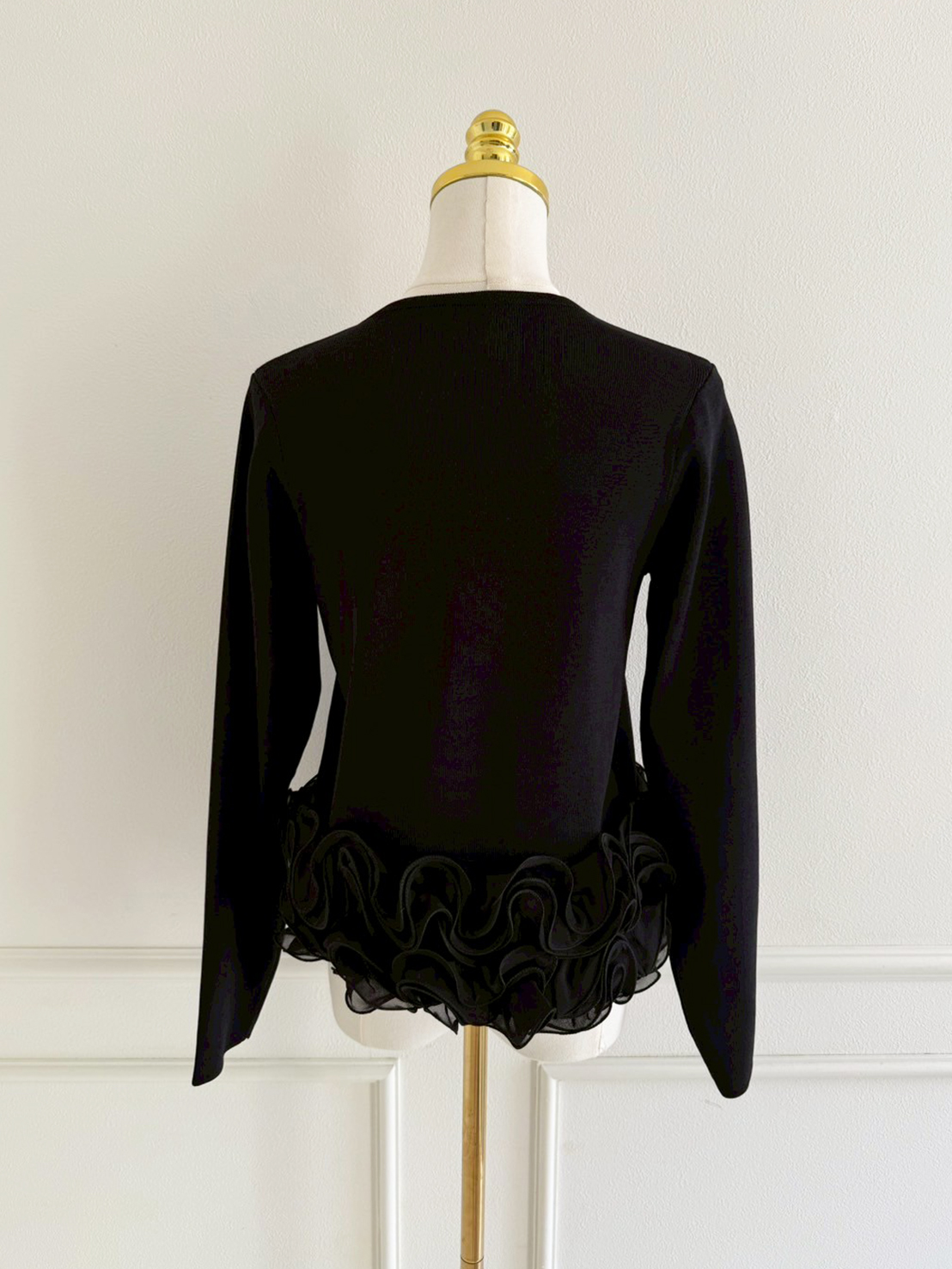 裾フリルニットカーディガン(aj014)