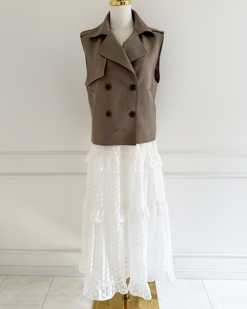 エアリーフリルミドル丈トレンチジレ(kk2505-6-0693)】