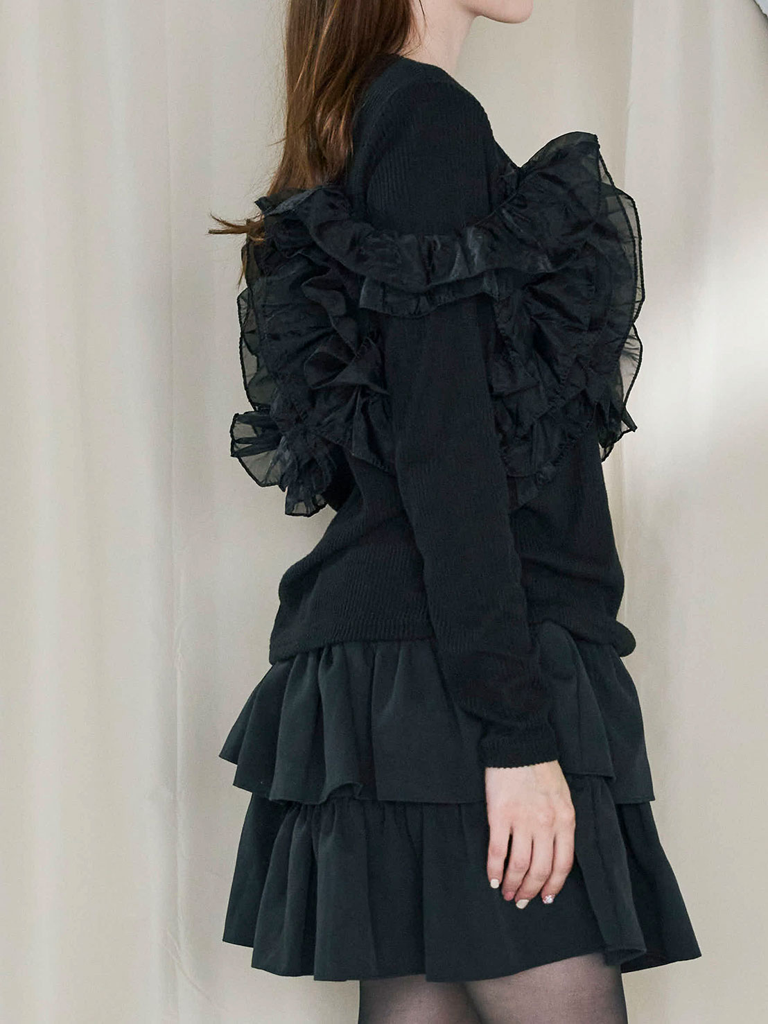 3wayオーガンジーフリルリブTOPS(sd7030)