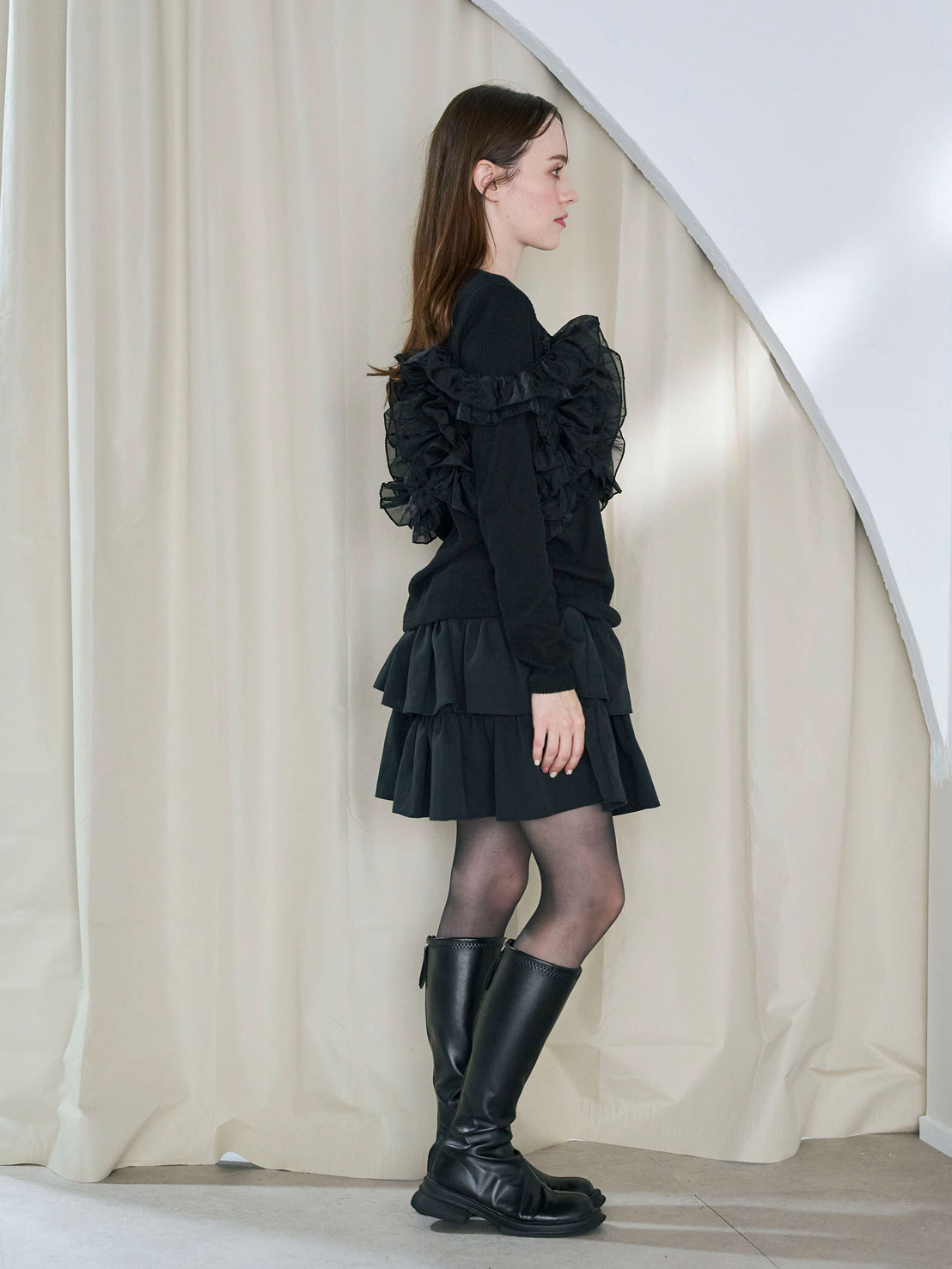 3wayオーガンジーフリルリブTOPS(sd7030)