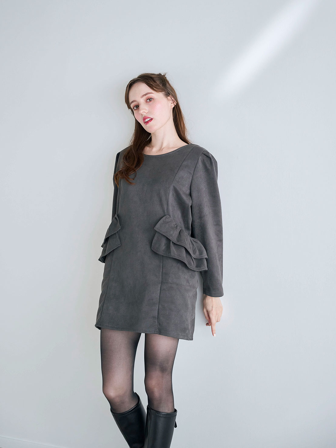 BIG FRILL Pocket One-piece/ミニ丈(ka003)