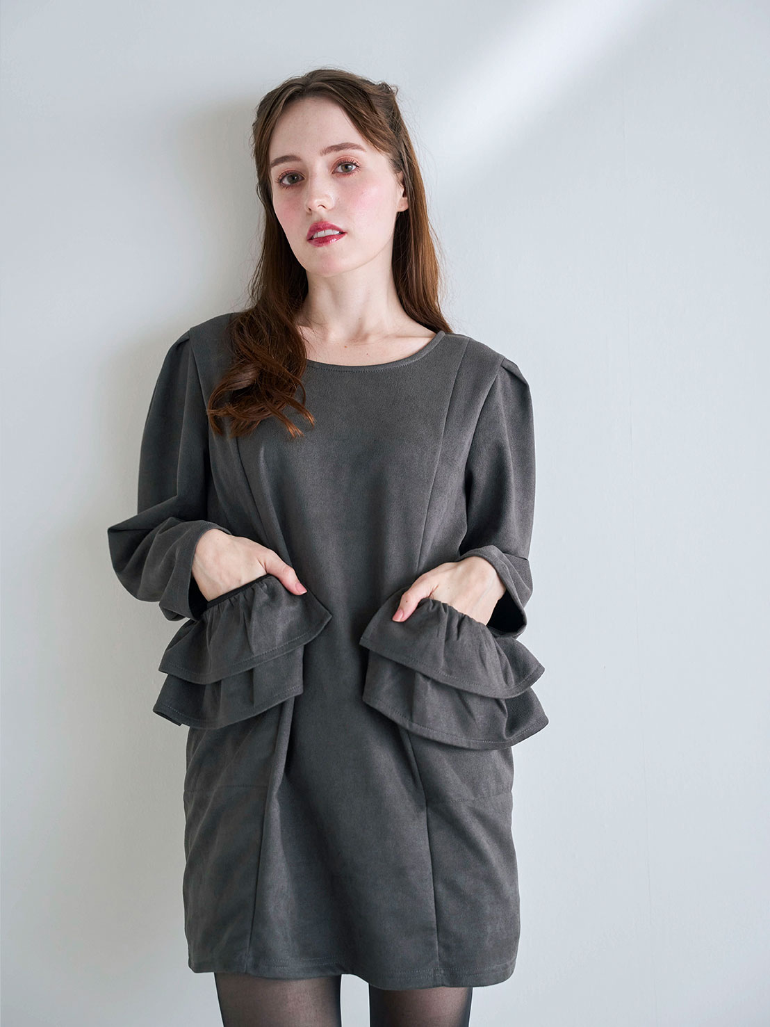 BIG FRILL Pocket One-piece/ミニ丈(ka003)