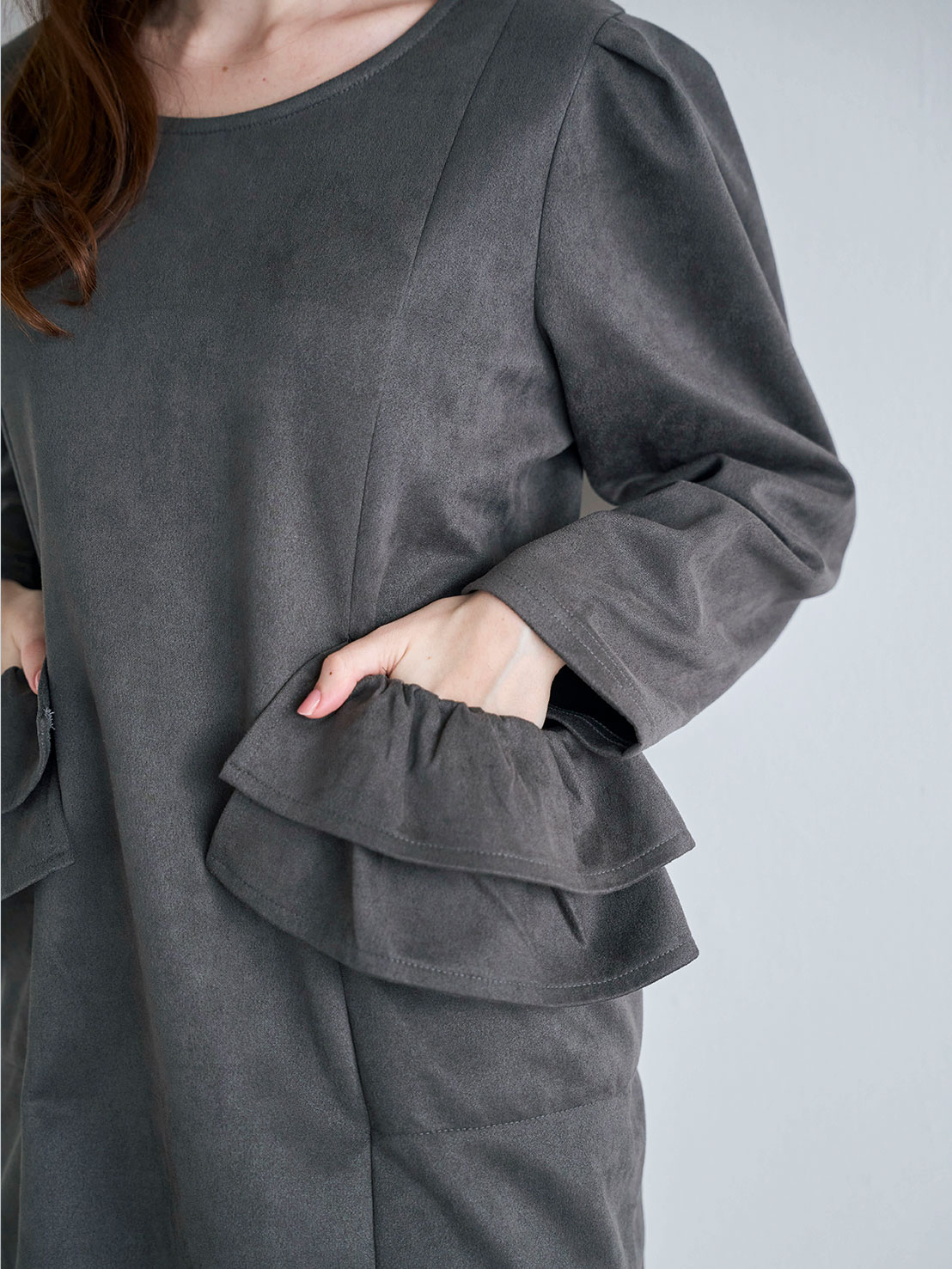 BIG FRILL Pocket One-piece/ミニ丈(ka003)