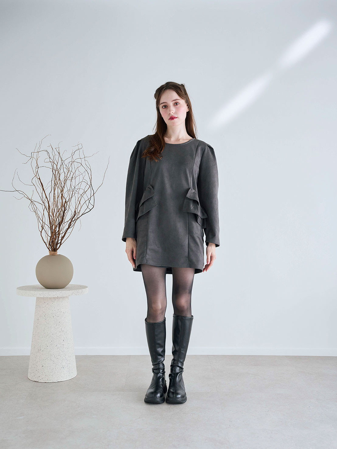 BIG FRILL Pocket One-piece/ミニ丈(ka003)