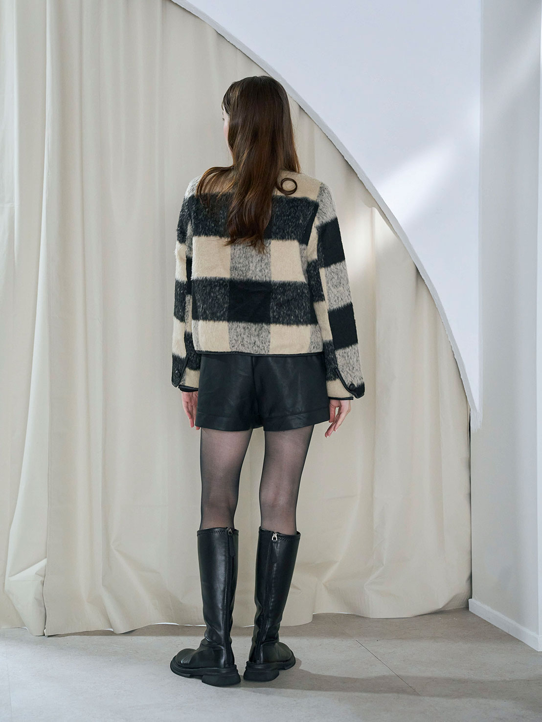 【チェック柄起毛ジャケット(sZSZ11-1)】