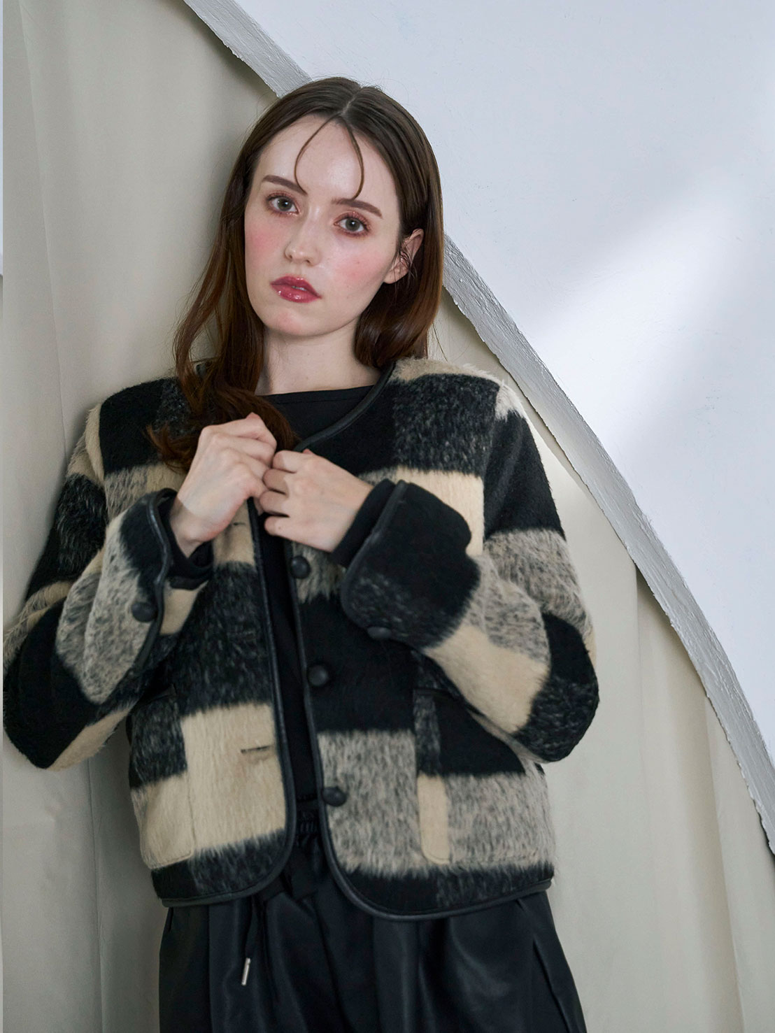 【チェック柄起毛ジャケット(sZSZ11-1)】