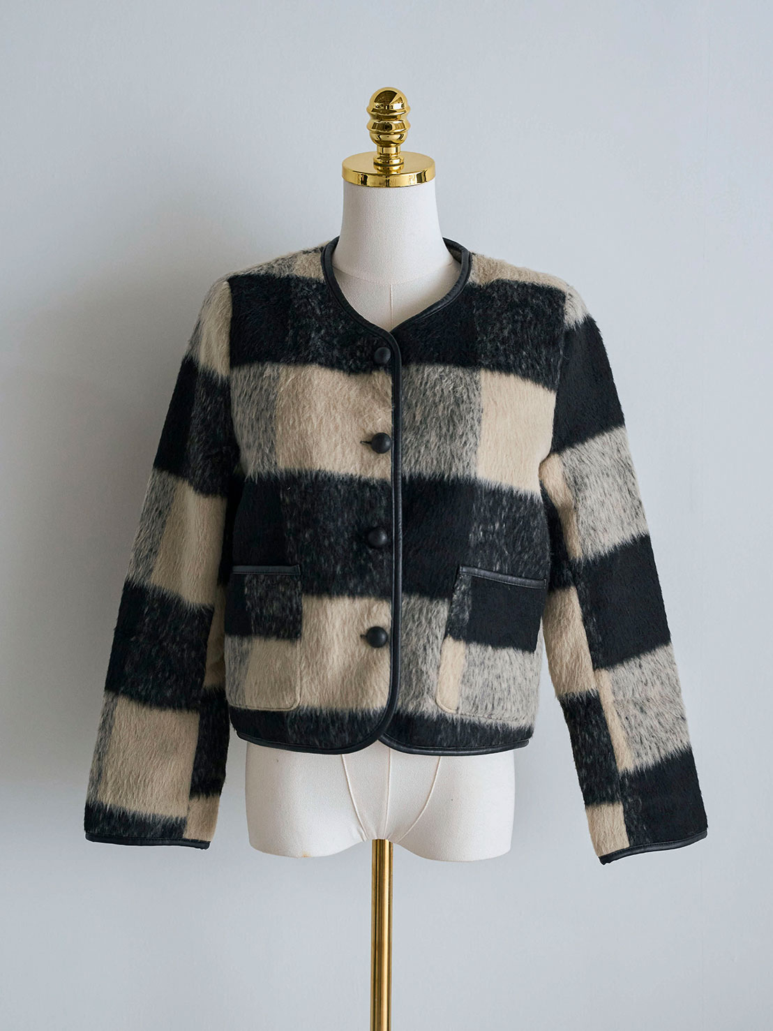 【チェック柄起毛ジャケット(sZSZ11-1)】