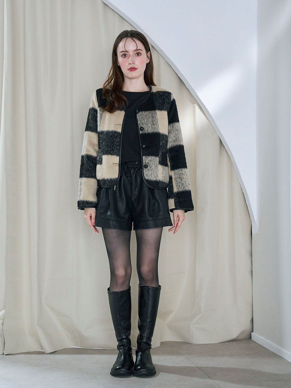 【チェック柄起毛ジャケット(sZSZ11-1)】