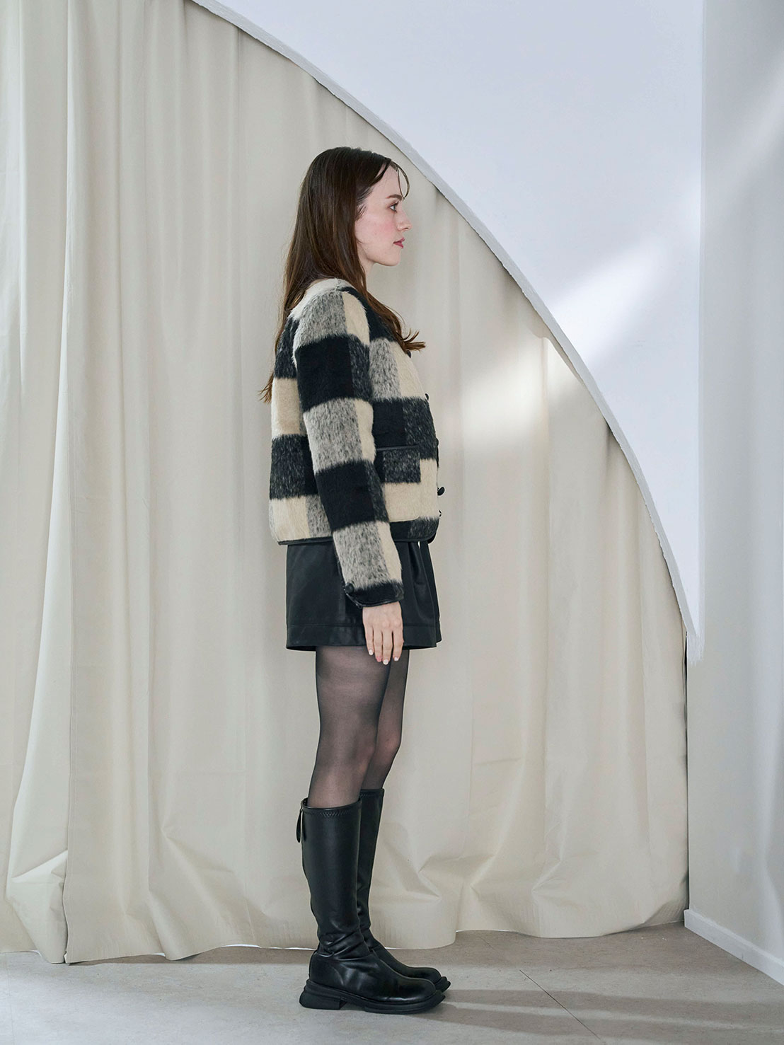 【チェック柄起毛ジャケット(sZSZ11-1)】