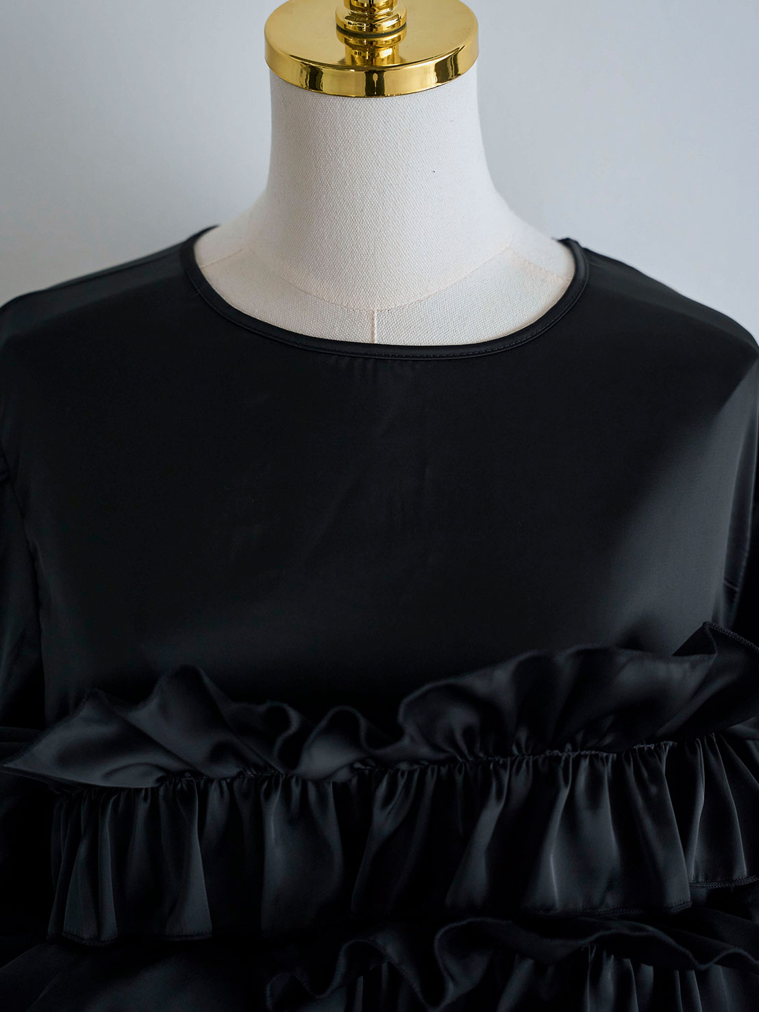 Flowerブーケサテンルーズブラウス(ma20-2509)