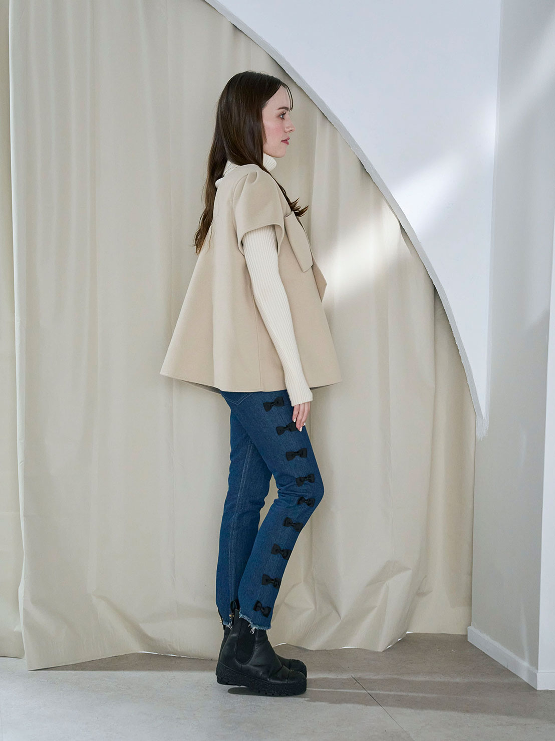 BIG RIBBON パフジレTOPS(ma17-2508)