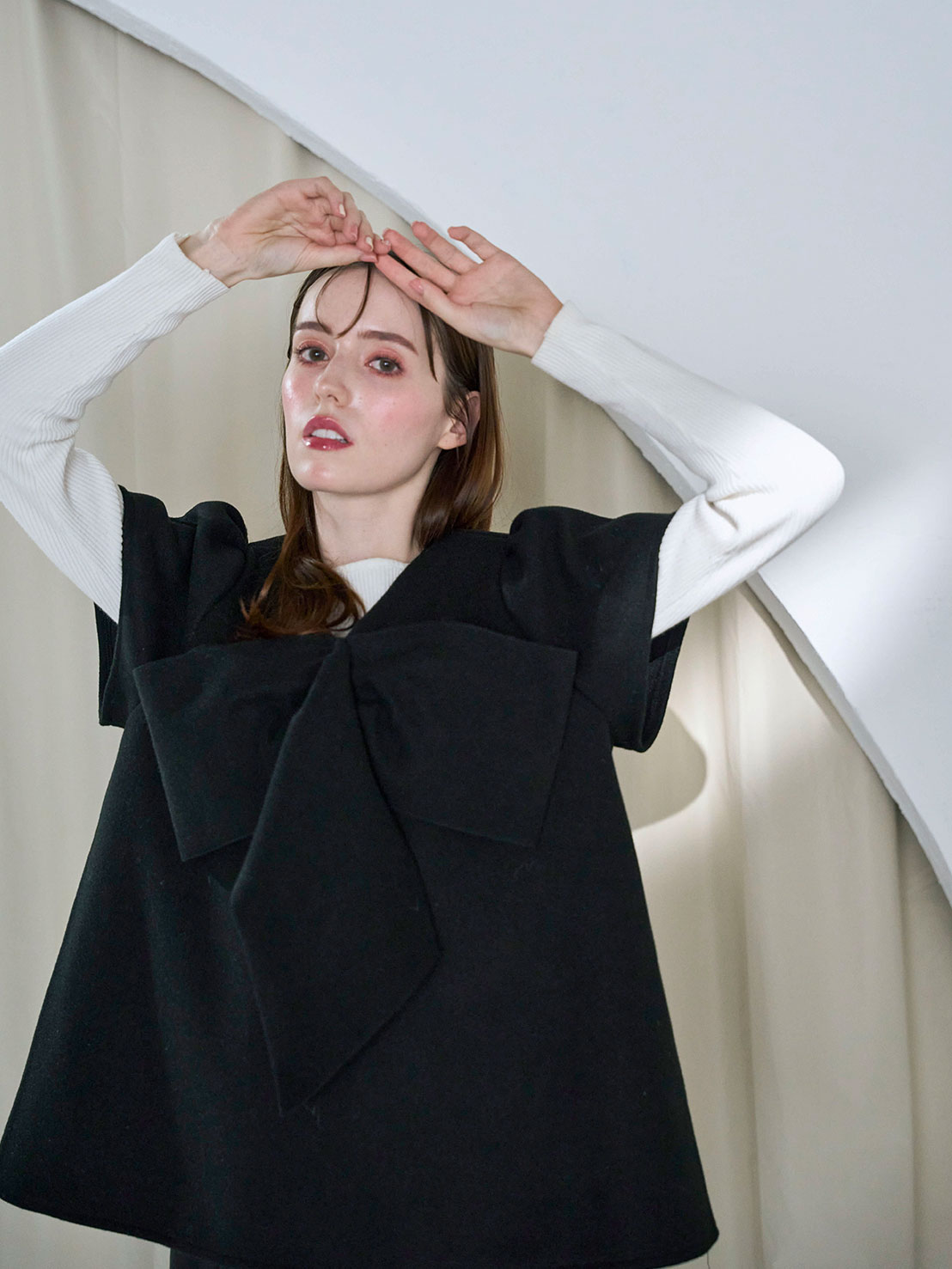 BIG RIBBON パフジレTOPS(ma17-2508)