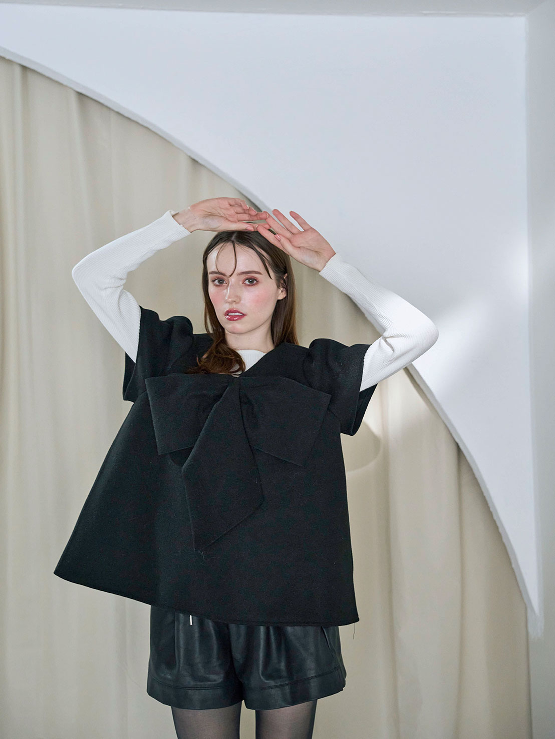 BIG RIBBON パフジレTOPS(ma17-2508)