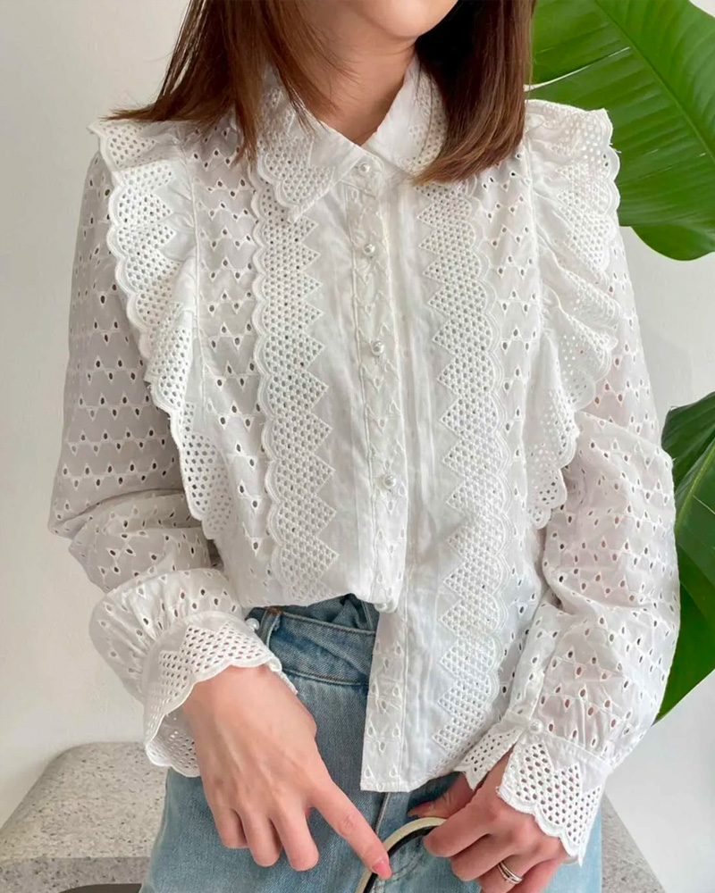 【スカラップフリルブラウス（kk2503-a3）】