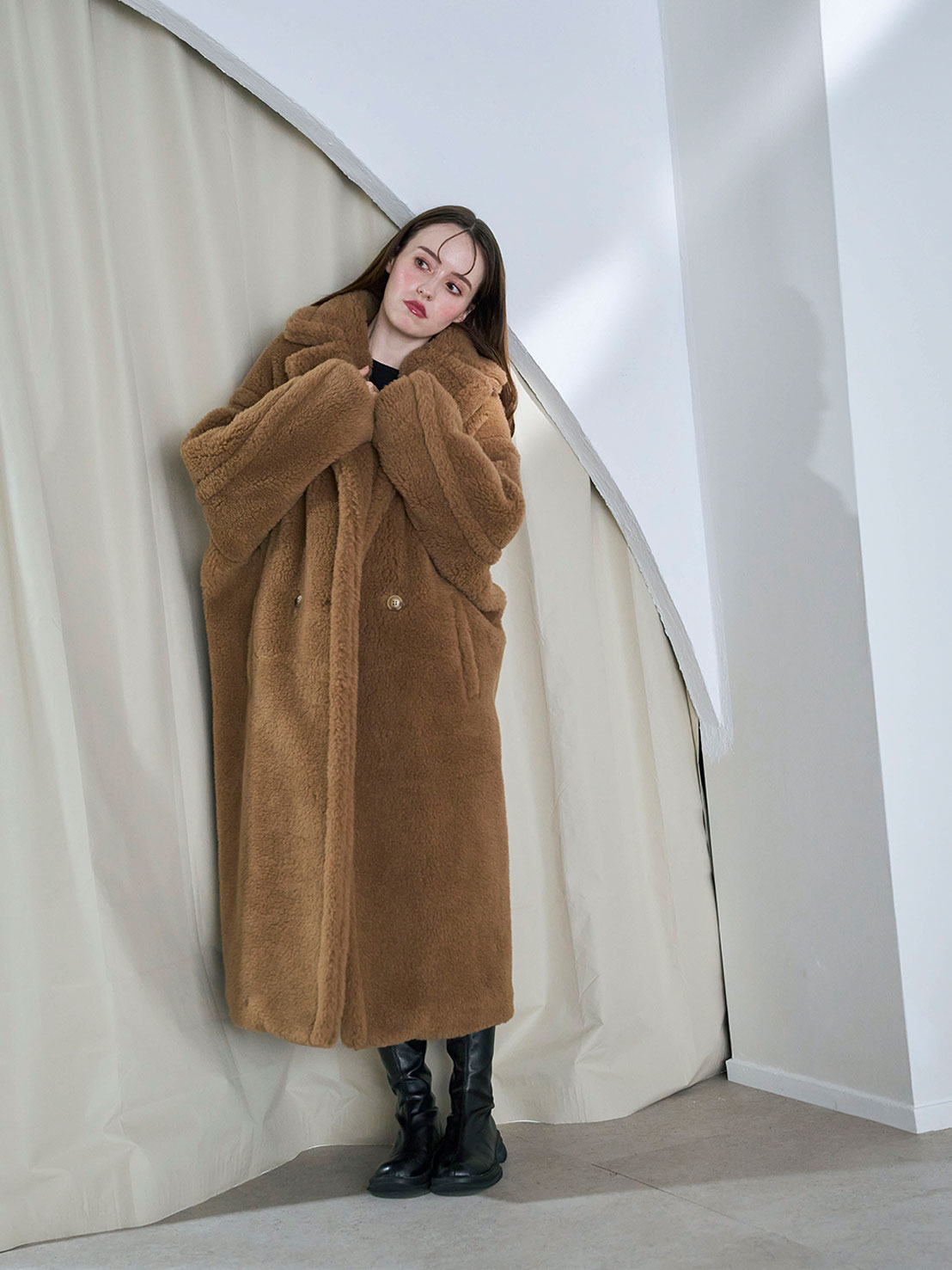 極ふわボアコート/ロング(sz004)TH