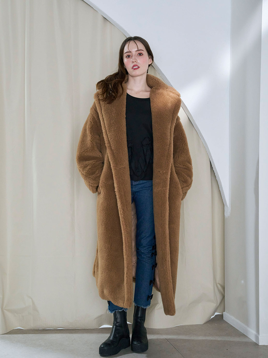 極ふわボアコート/ロング(sz004)TH