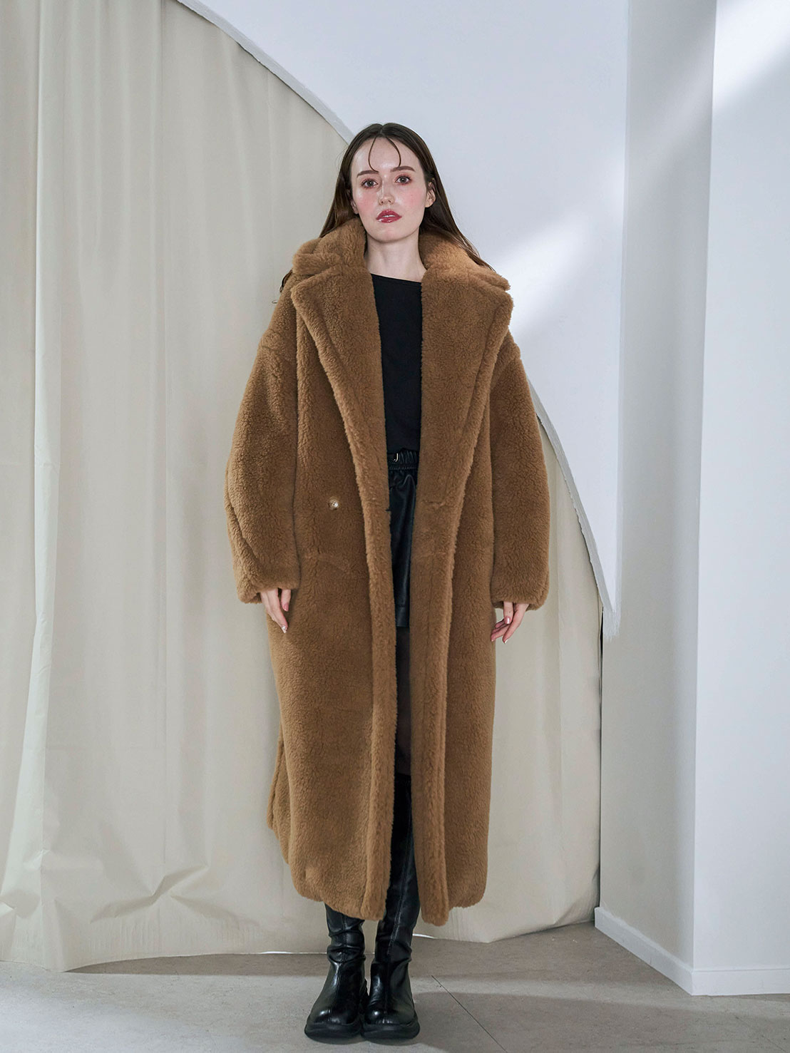 極ふわボアコート/ロング(sz004)TH