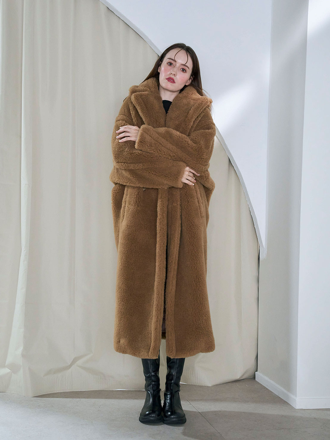 極ふわボアコート/ロング(sz004)TH