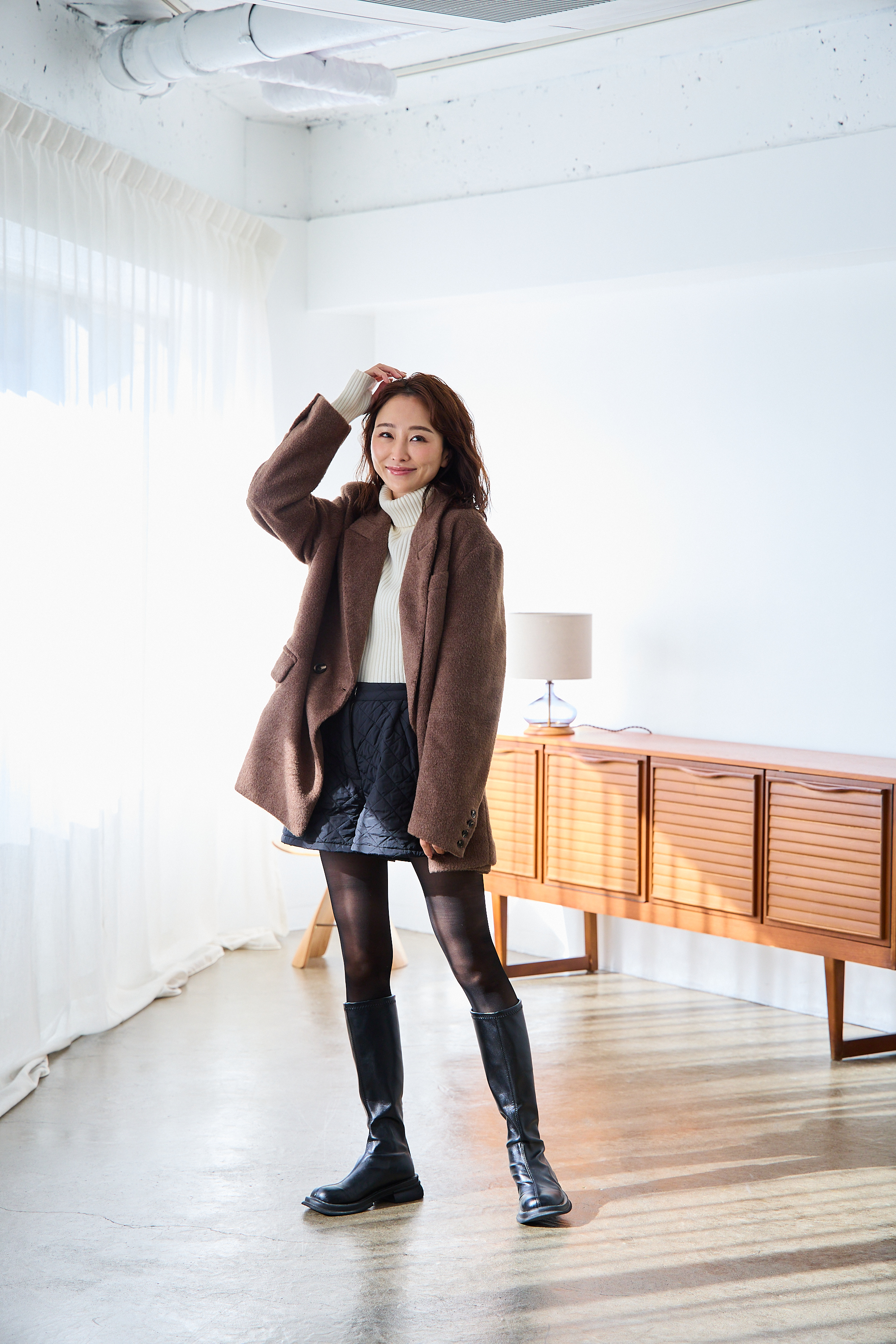 miku＆Erikaコラボitem♡【シャギー テーラードオーバーコート(kbm593)】メール便OK