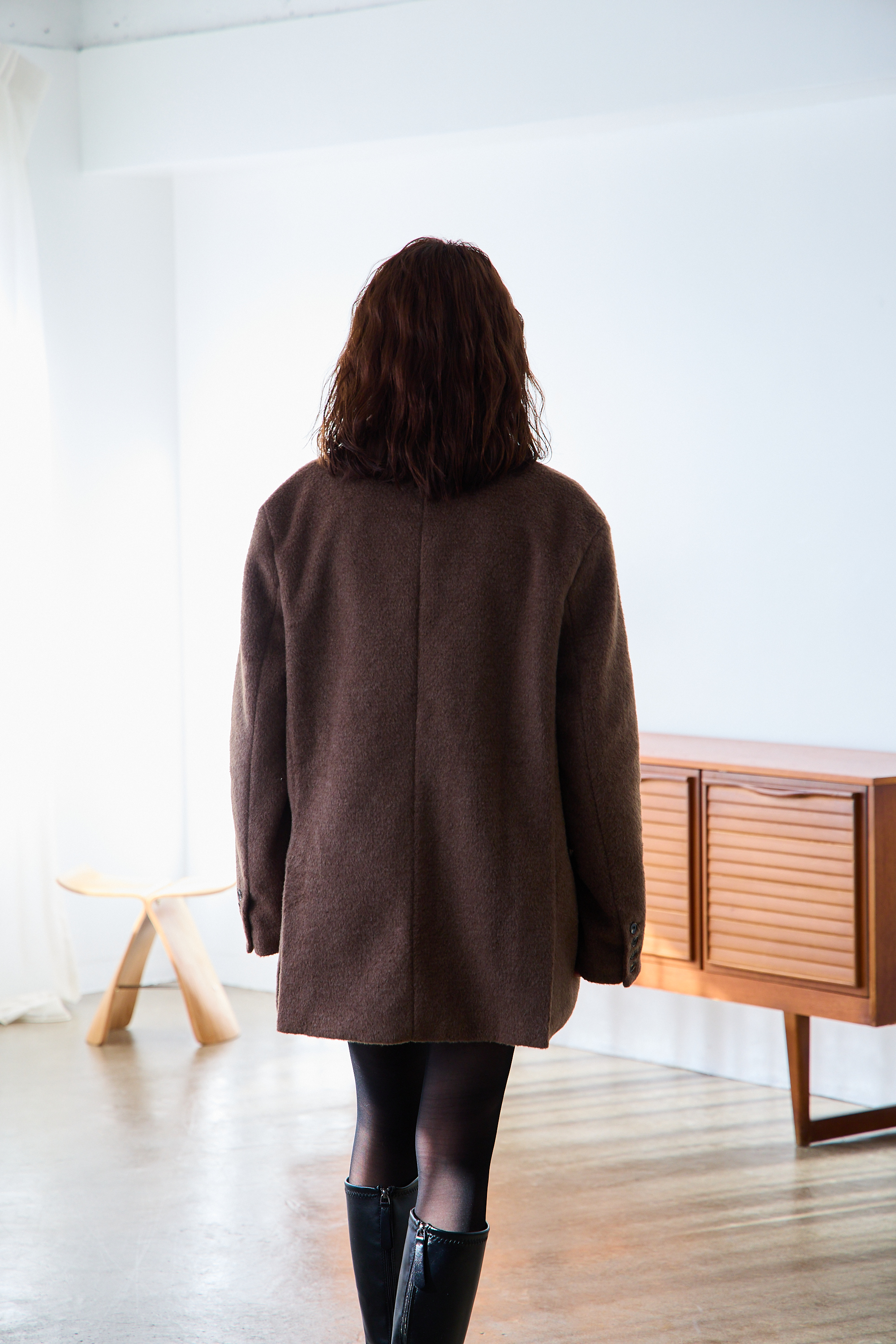 miku＆Erikaコラボitem♡【シャギー テーラードオーバーコート(kbm593)】メール便OK