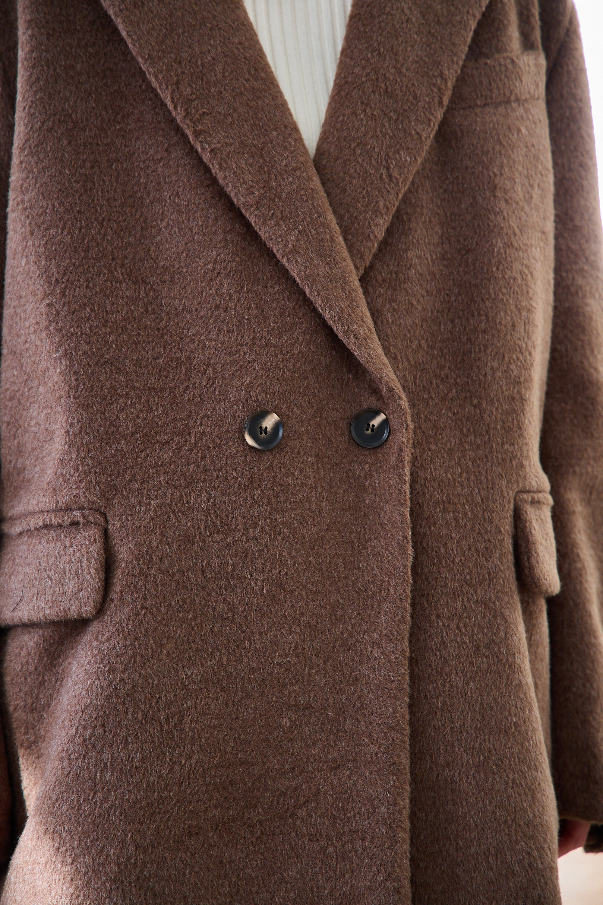 miku＆Erikaコラボitem♡【シャギー テーラードオーバーコート(kbm593)】メール便OK