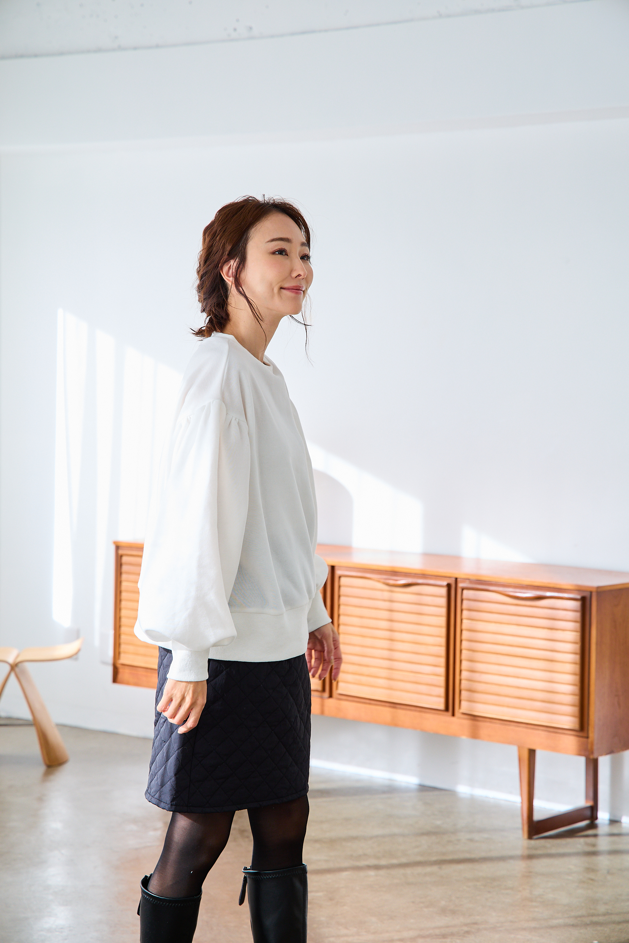 【裏起毛　刺繍入りぽわん袖プルオーバー(kbm580)】メール便OK