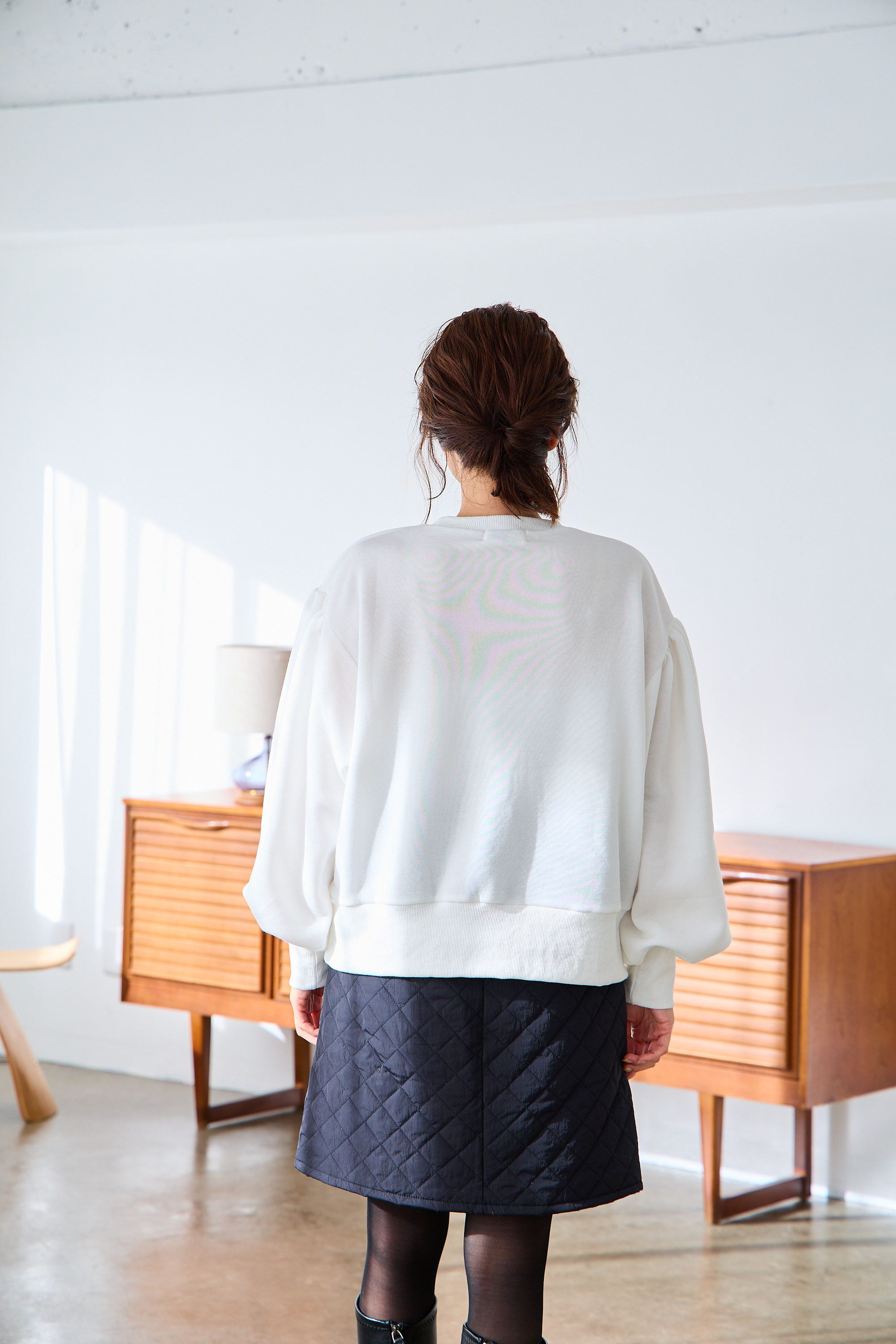 【裏起毛　刺繍入りぽわん袖プルオーバー(kbm580)】メール便OK