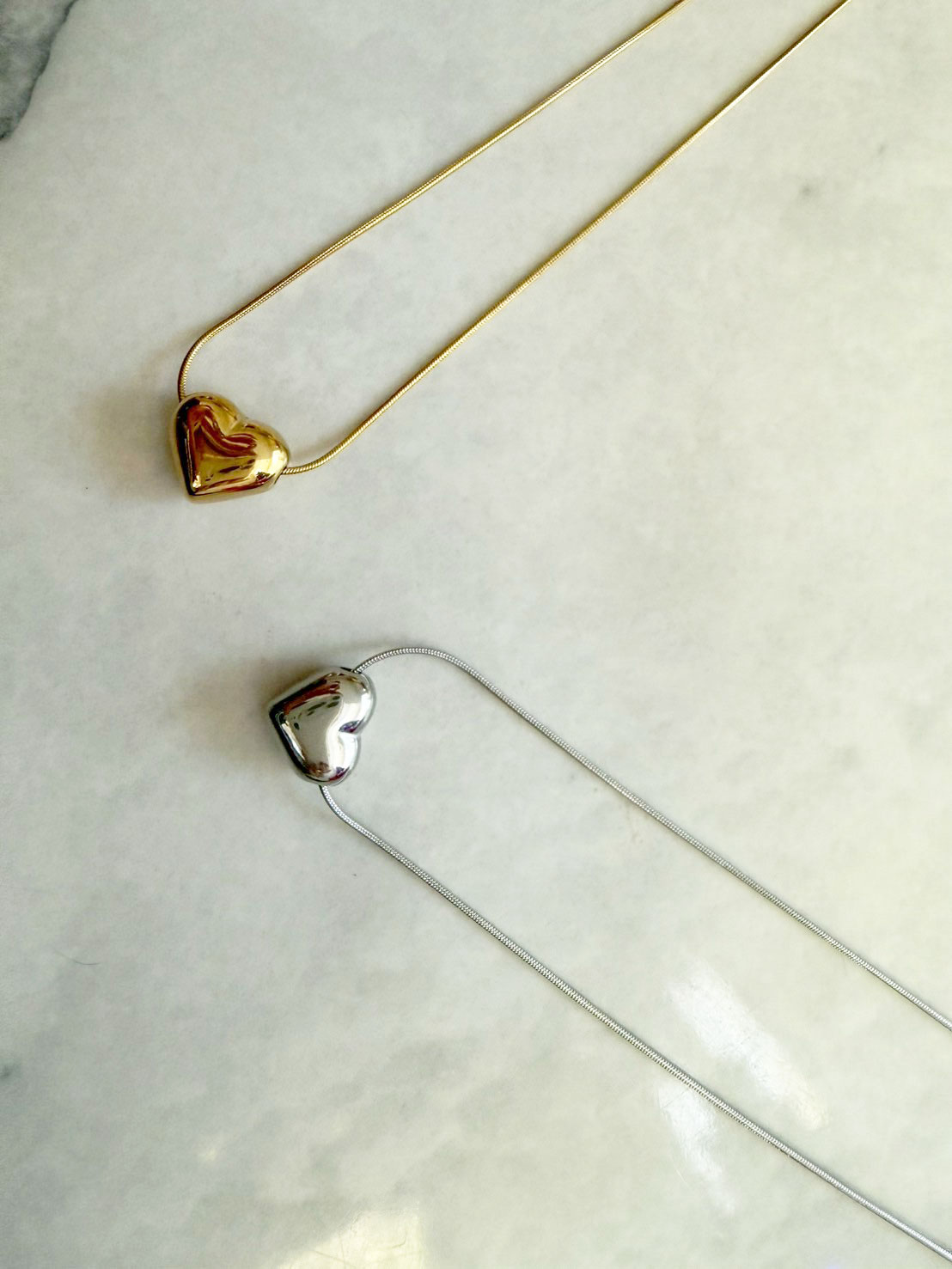 ぷっくりハート ネックレス(SZ11-16)