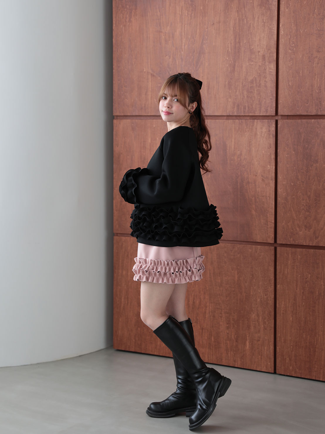 DOUBLEフリルミニスカート(ka005)