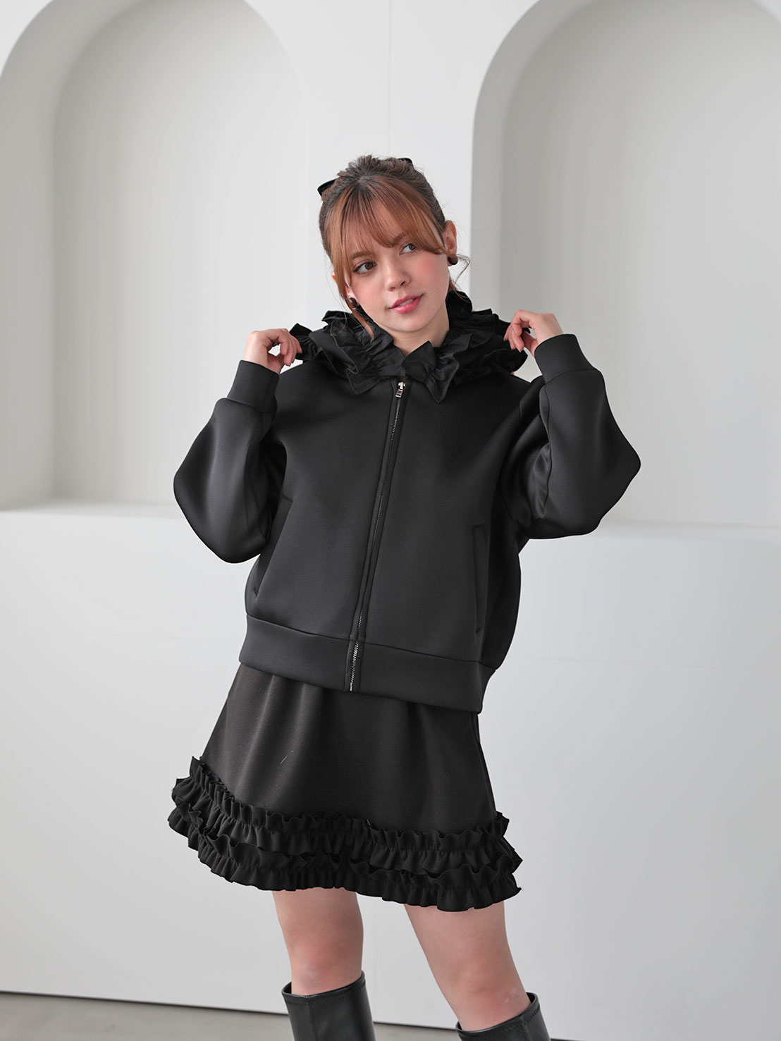 DOUBLEフリルミニスカート(ka005)