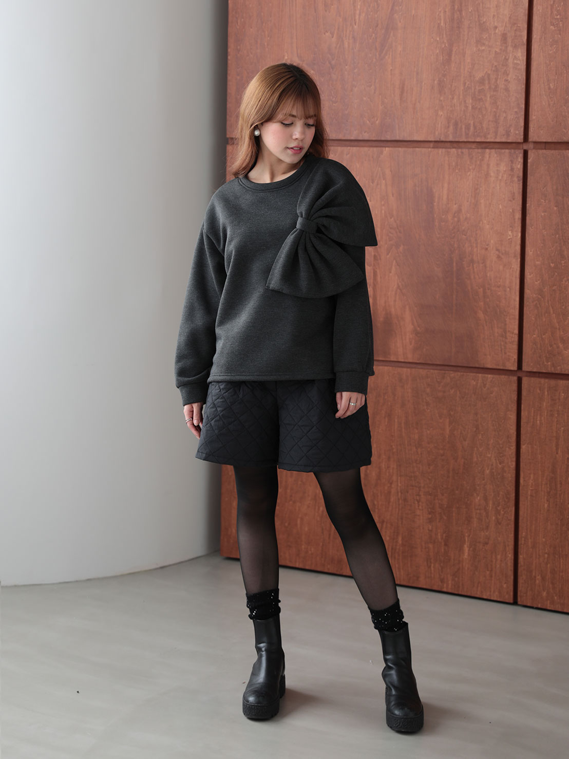 BIGリボンス裏起毛TOPS(aj032)TH