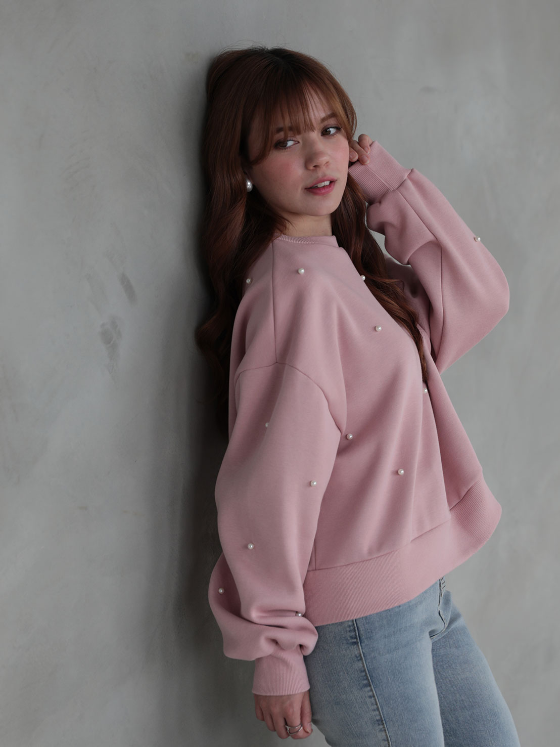 PINK PINK パールスウェット(ma30-2511)