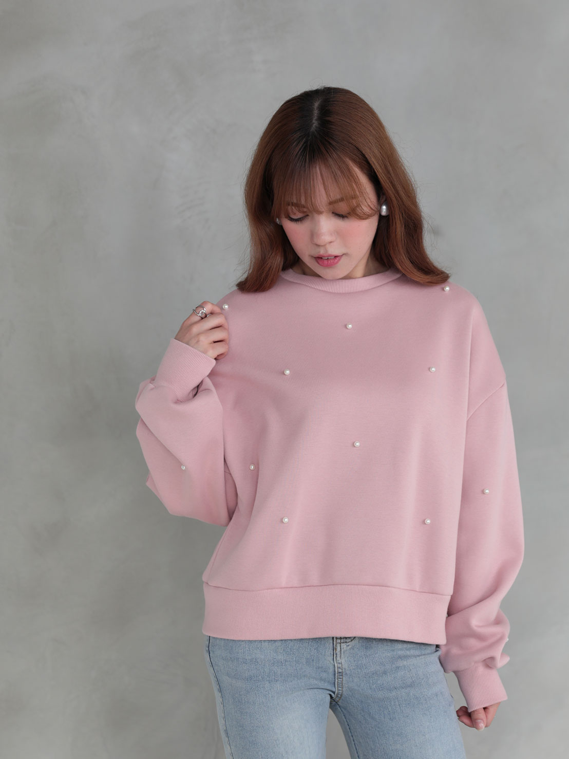 PINK PINK パールスウェット(ma30-2511)