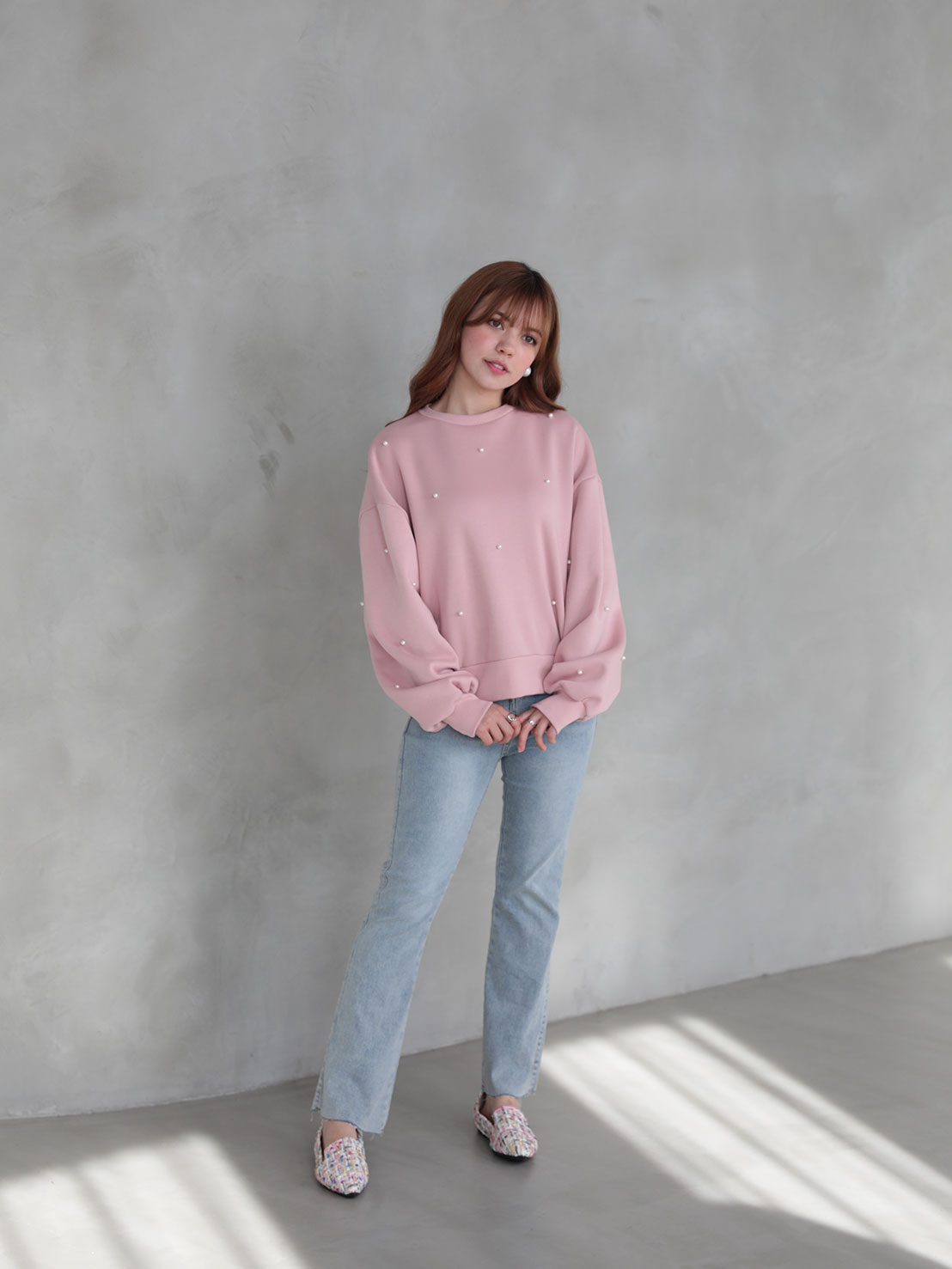 PINK PINK パールスウェット(ma30-2511)