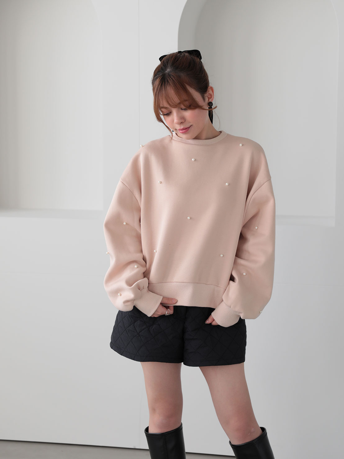 PINK PINK パールスウェット(ma30-2511)