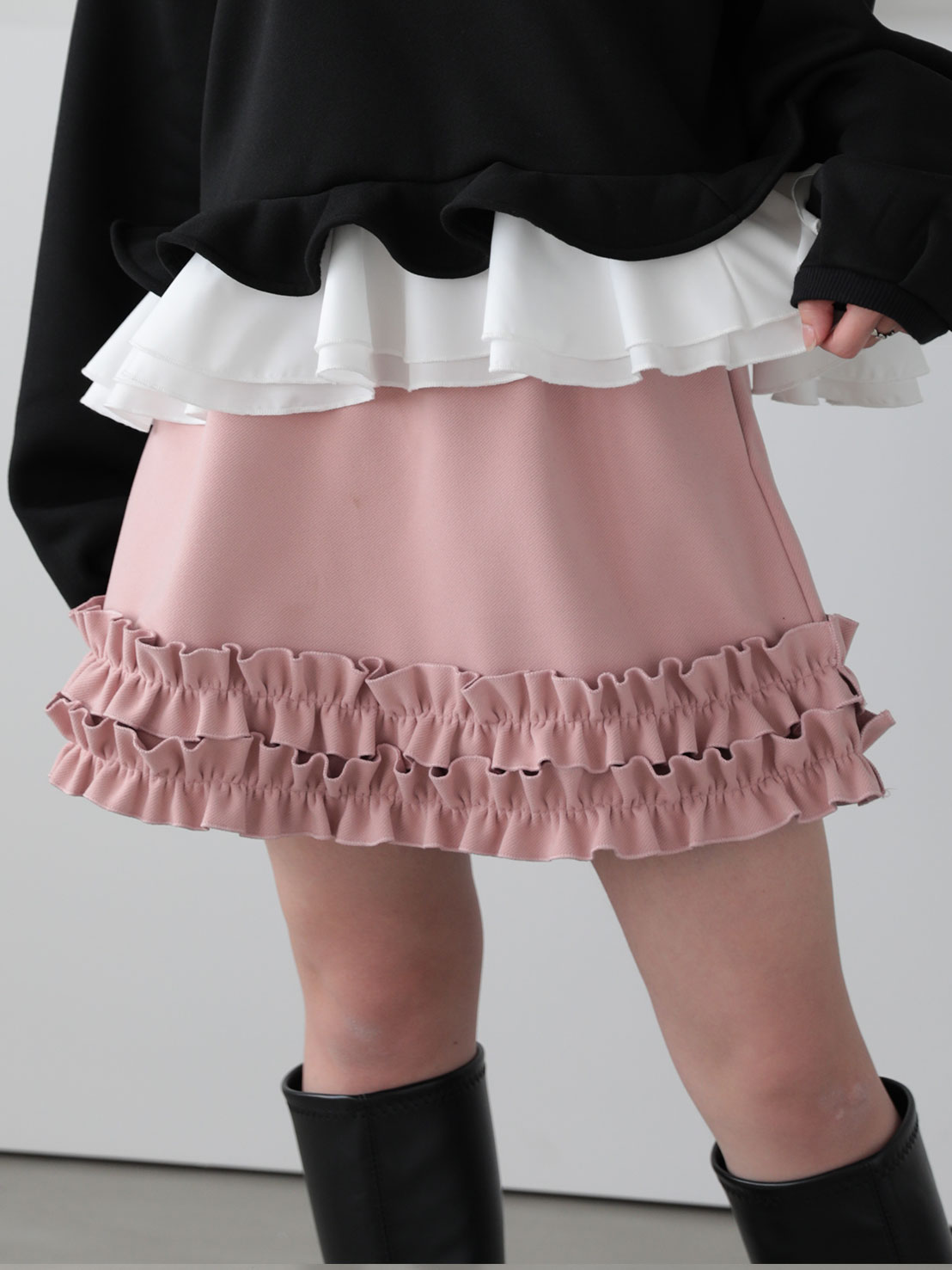 DOUBLEフリルミニスカート(ka005)