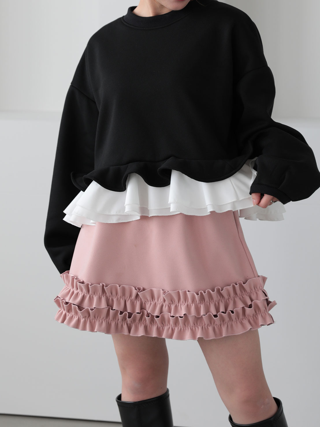 DOUBLEフリルミニスカート(ka005)