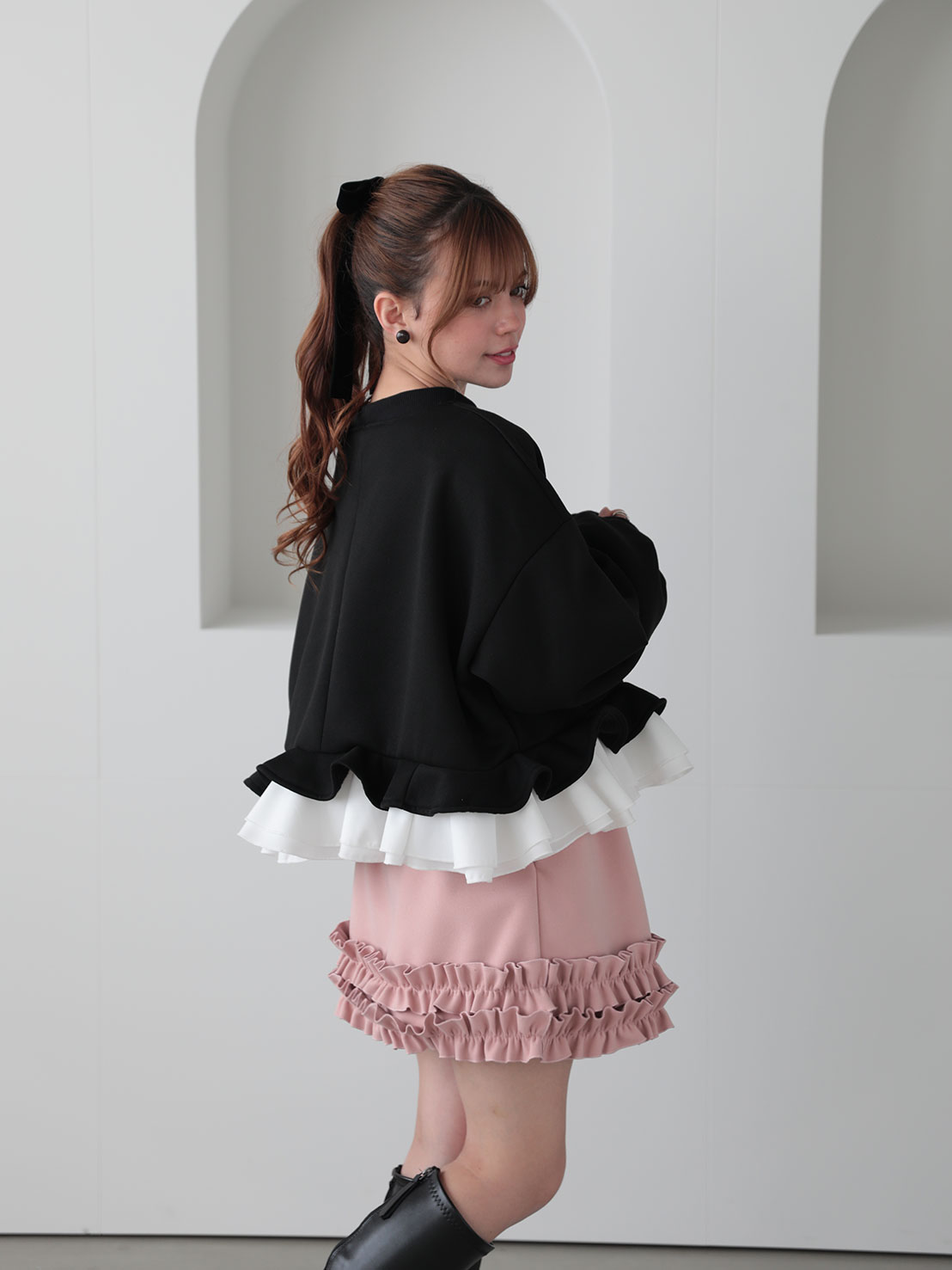 DOUBLEフリルミニスカート(ka005)