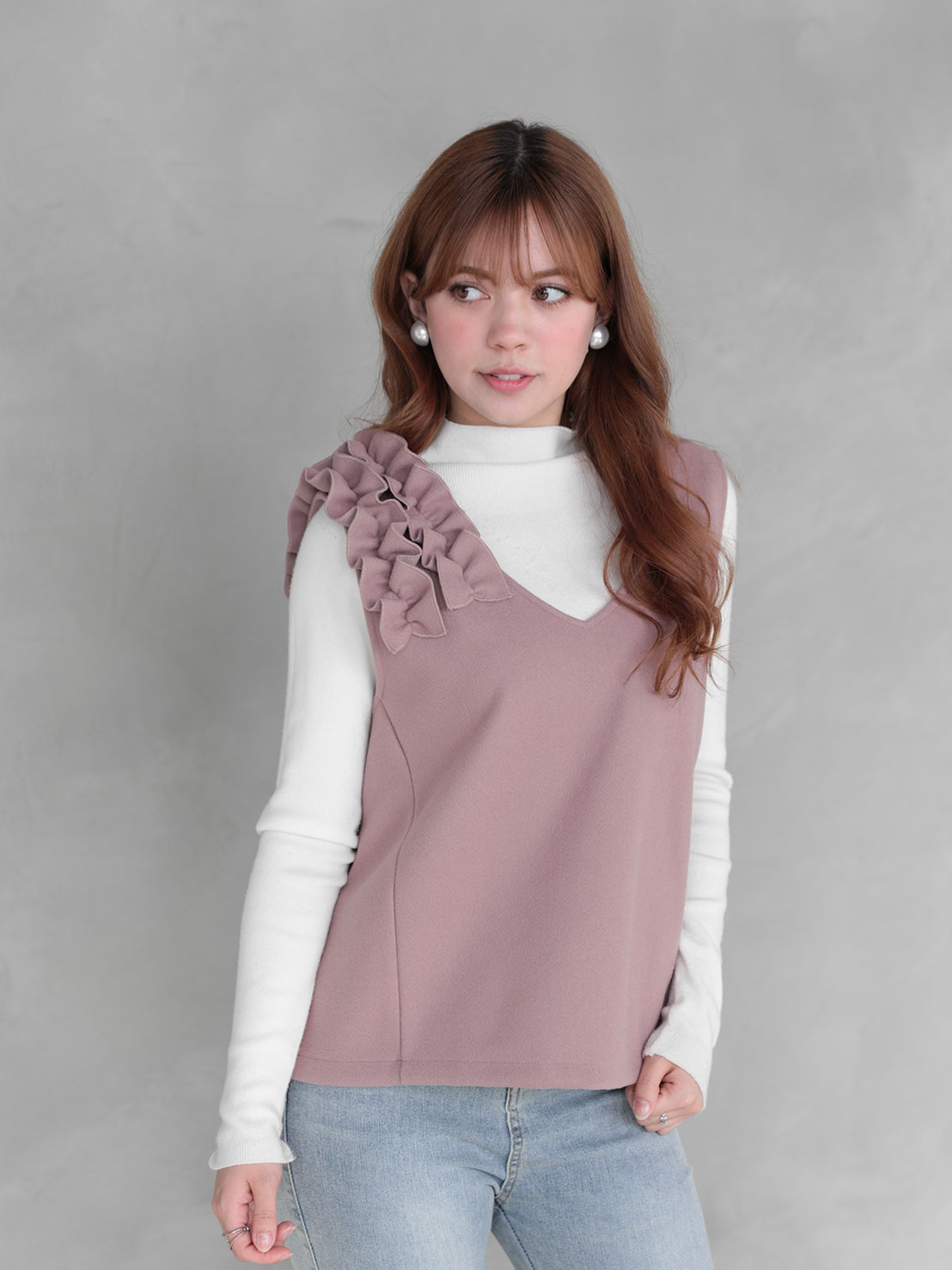 【FLOWERフリル セミAラインジレ(ma28) 】♥ノベルティ対象商品♥