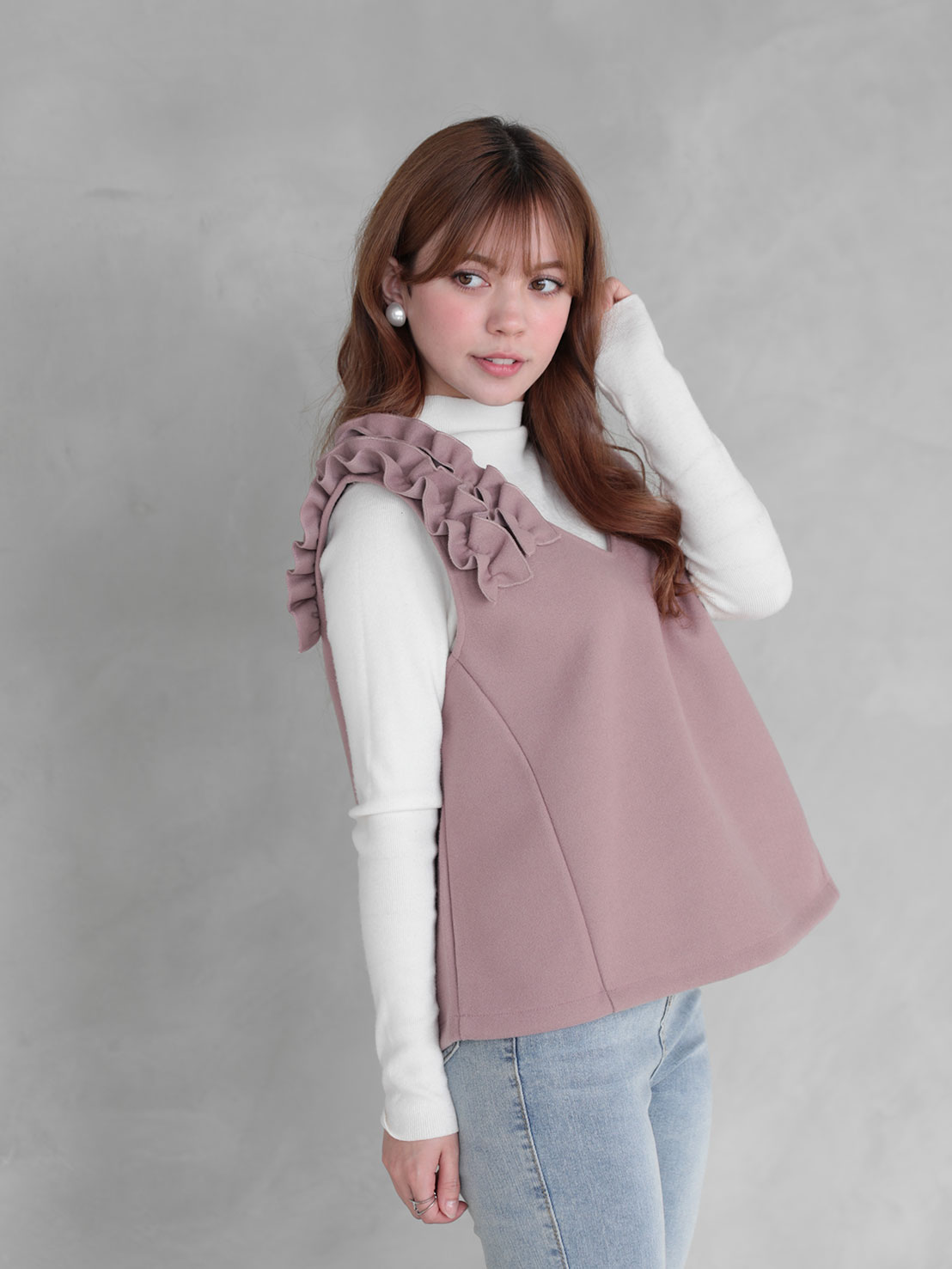 【FLOWERフリル セミAラインジレ(ma28) 】♥ノベルティ対象商品♥