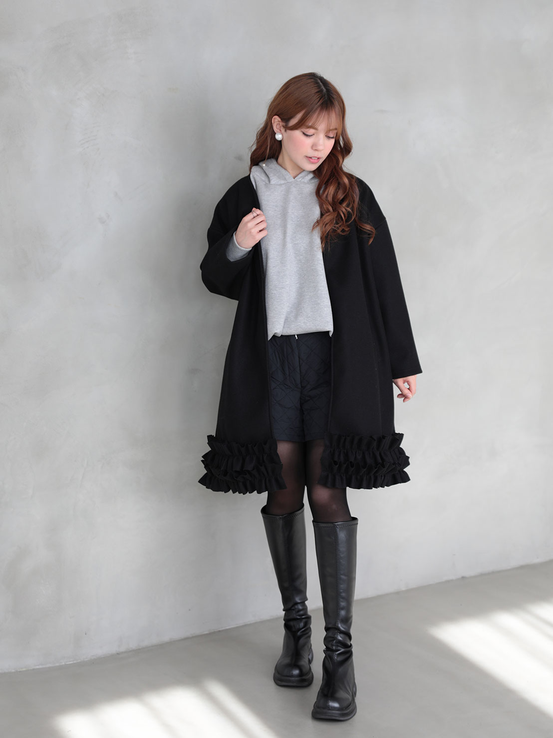 【裾フリルコート(ma23)】TH