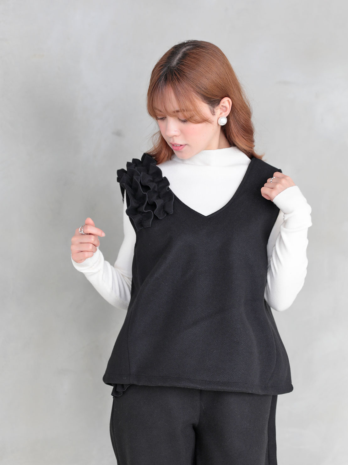 【FLOWERフリル セミAラインジレ(ma28) 】♥ノベルティ対象商品♥